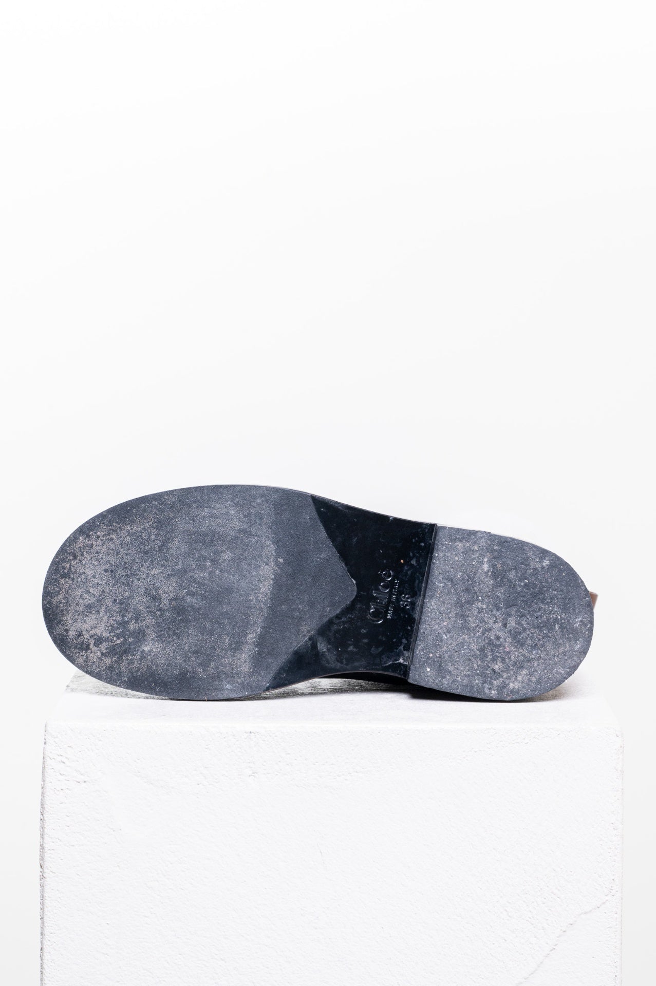 Black Croc Oval BB Sandals