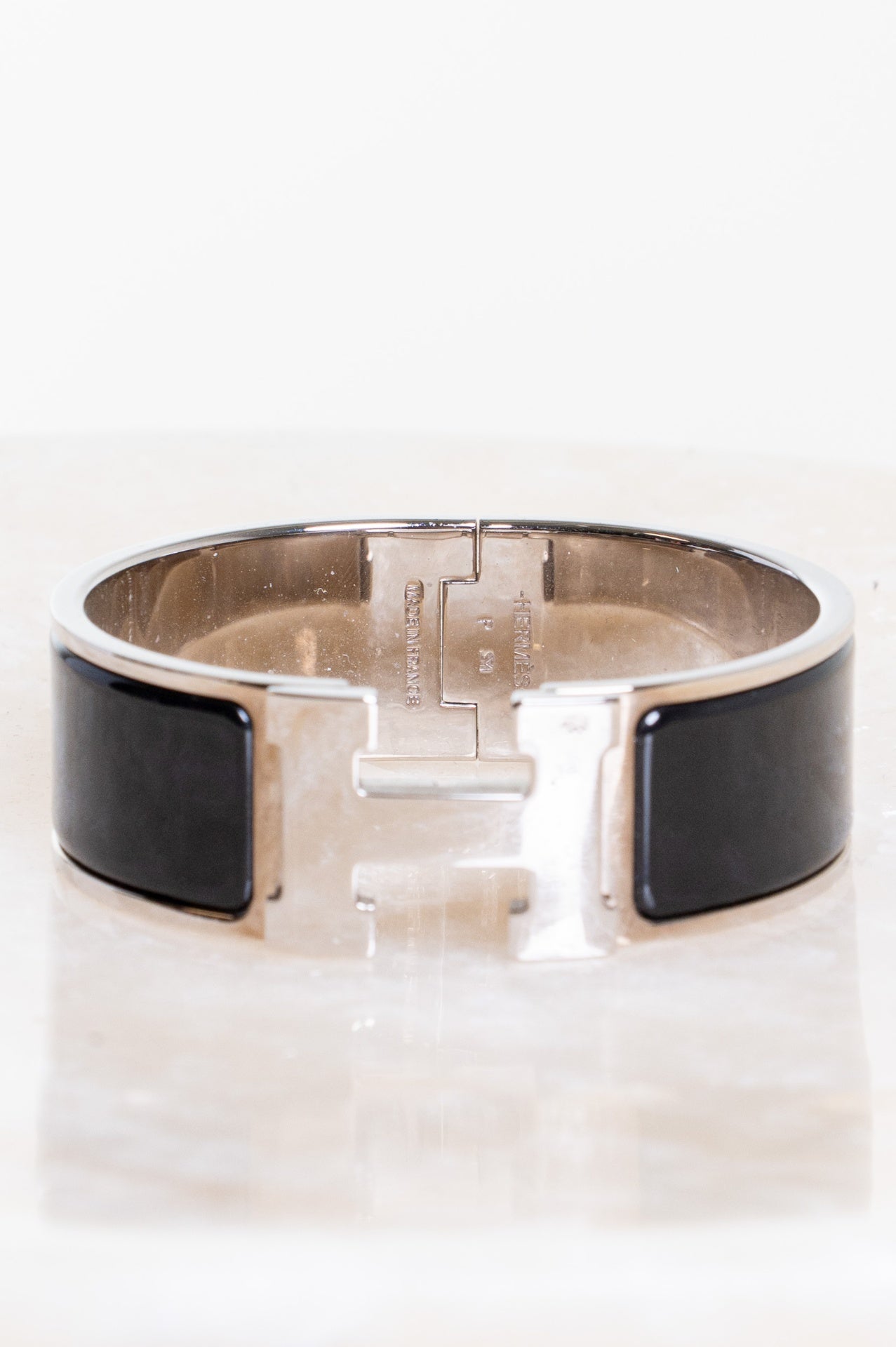 Silver/Black Clic Clac H bracelet