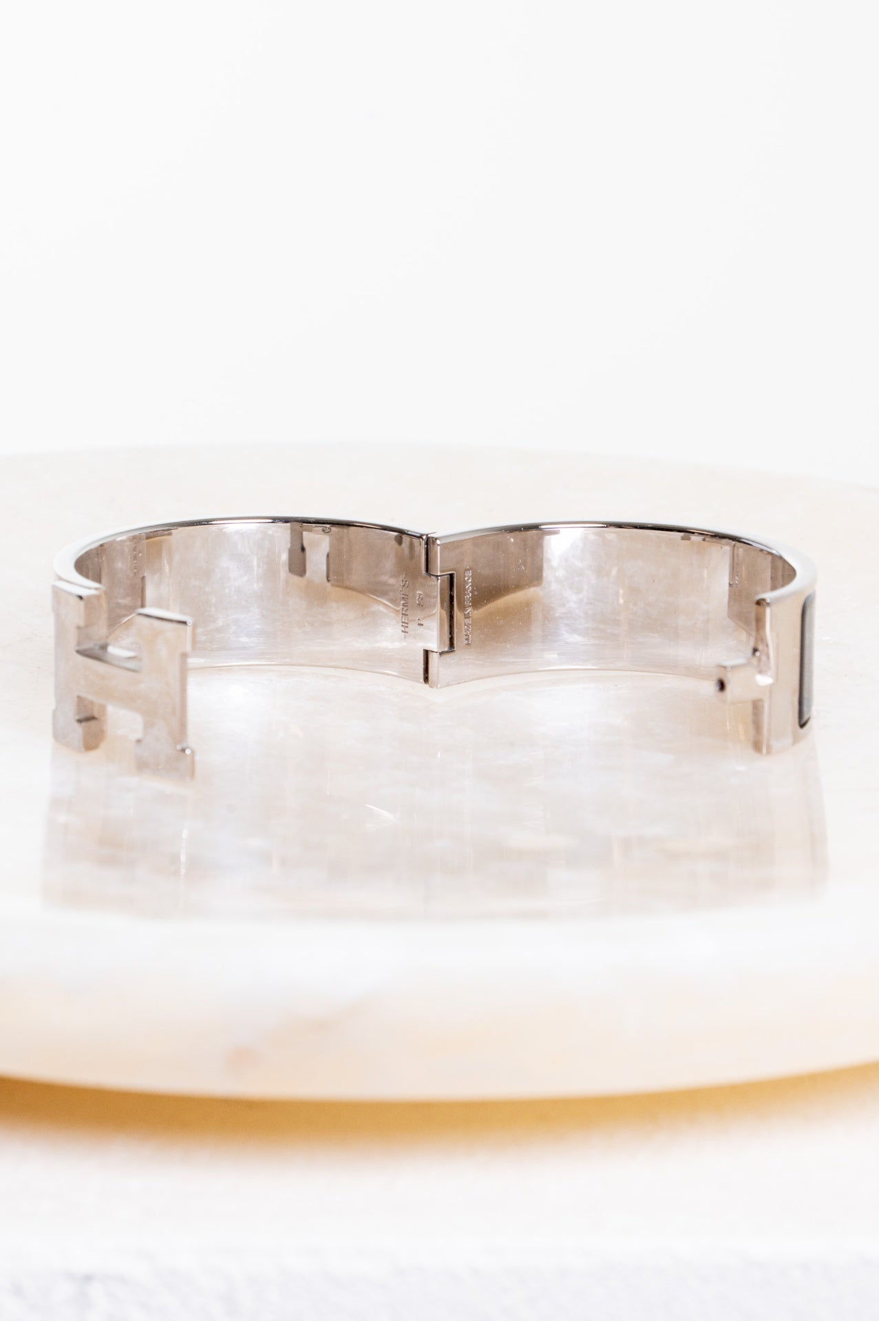 Silver/Black Clic Clac H bracelet