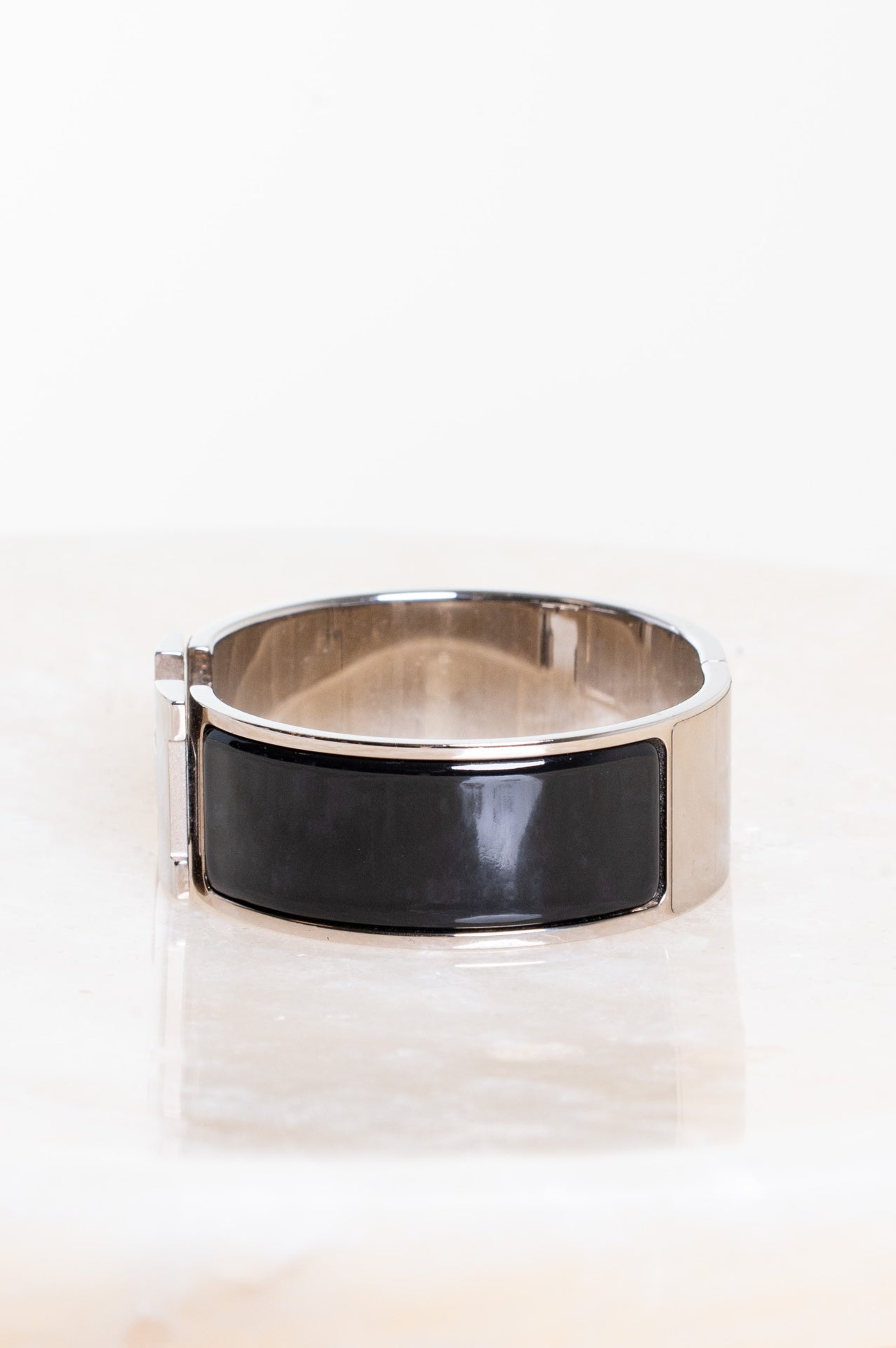 Silver/Black Clic Clac H bracelet