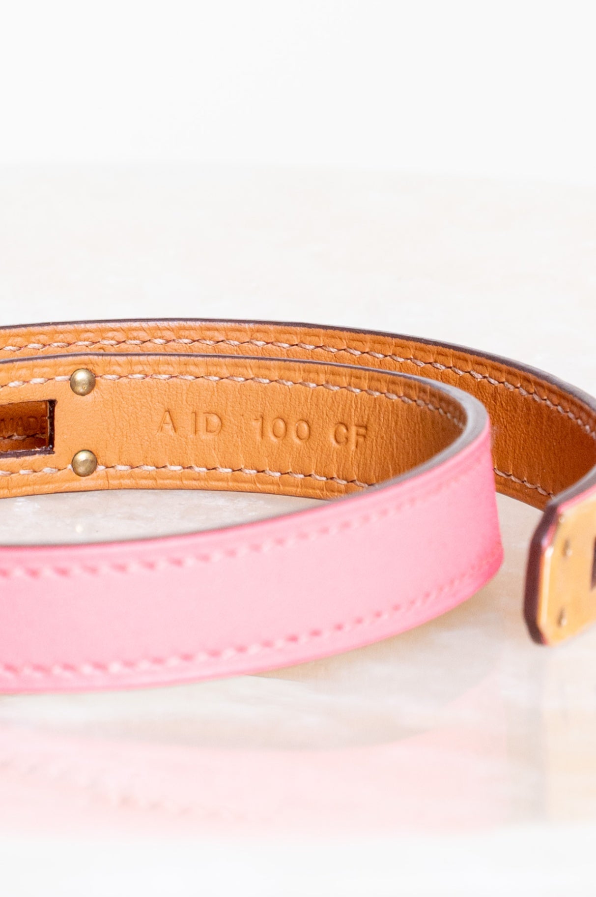 Pink and Gold Mini Kelly Double Tour bracelet