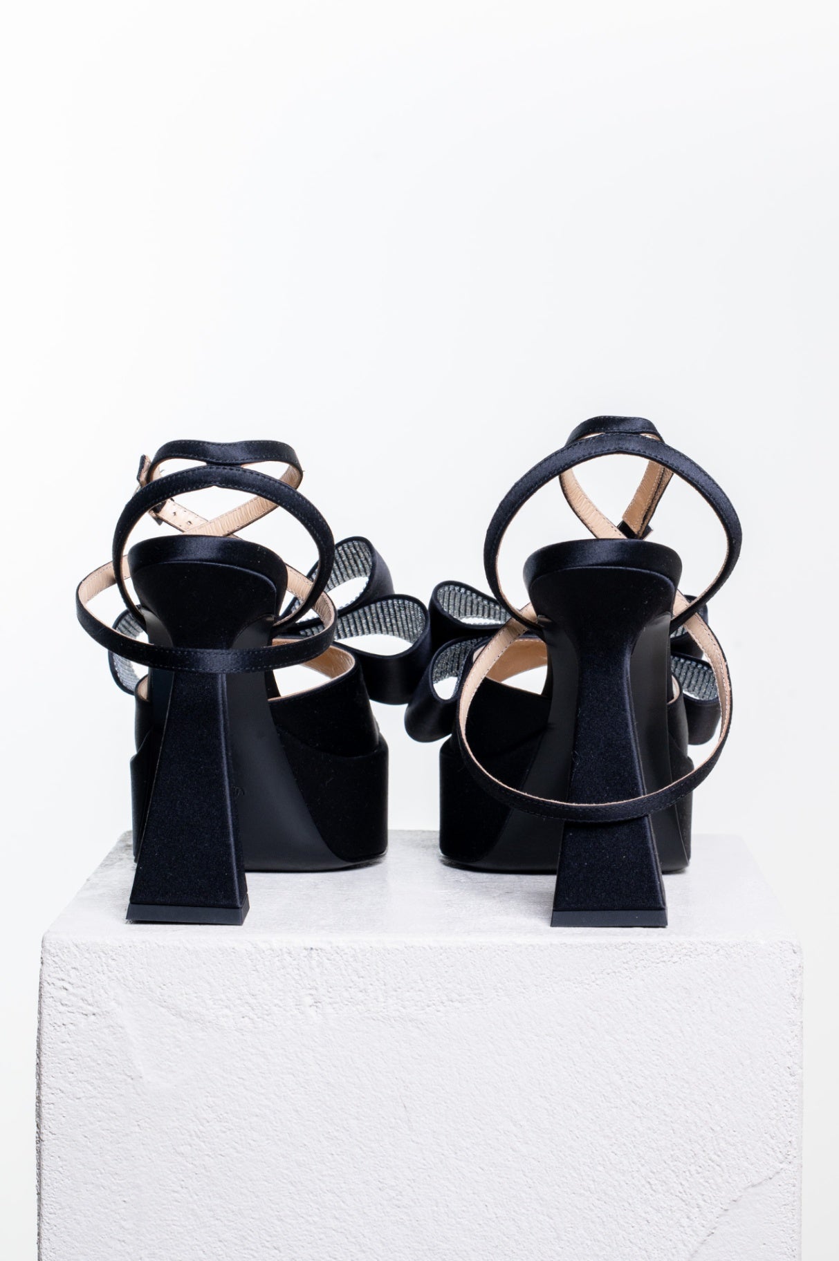 Black 'Le Cadeau' 140 Platform Heeled Sandals