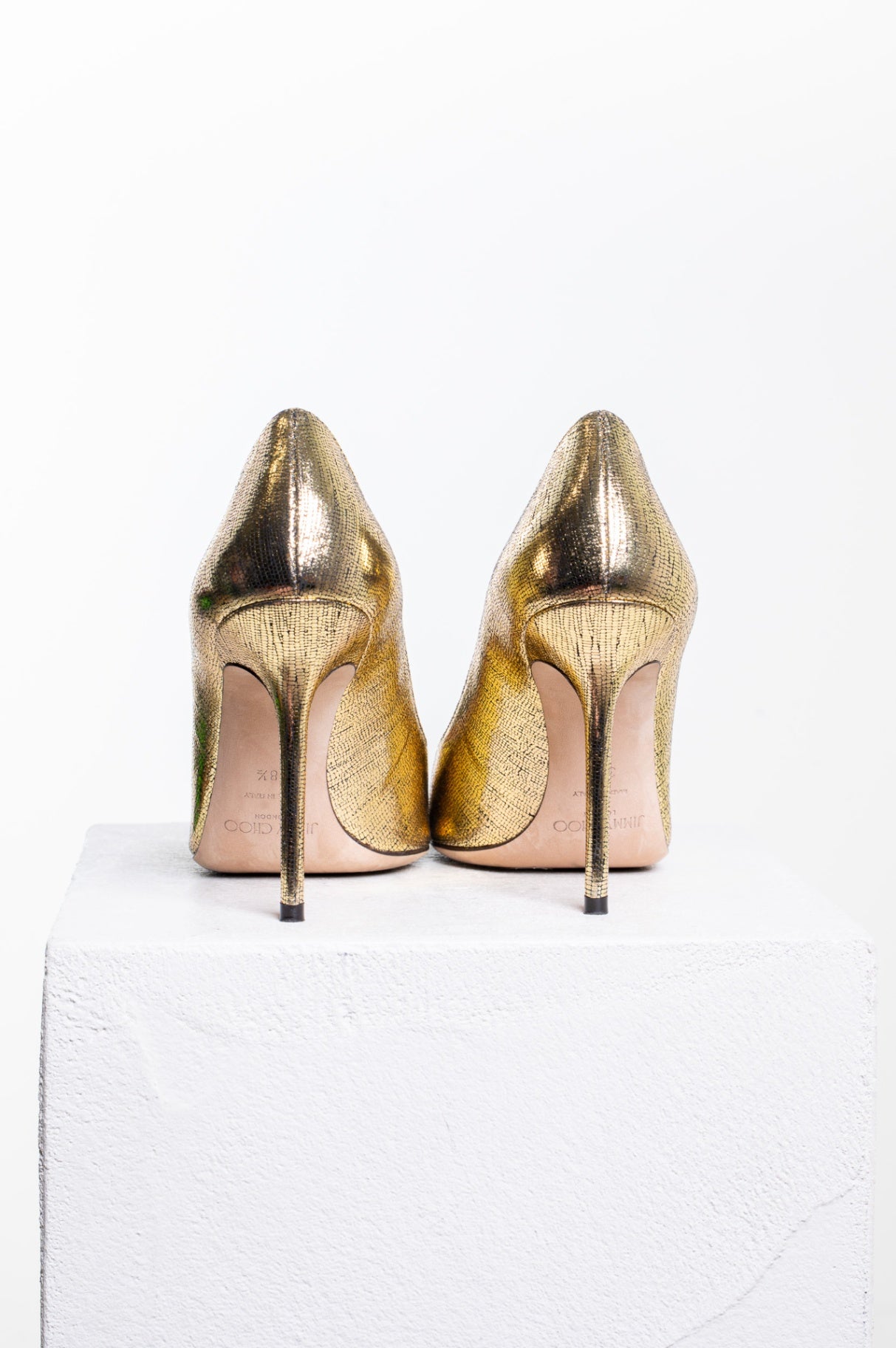 Gold Love Pointy Toe Pump