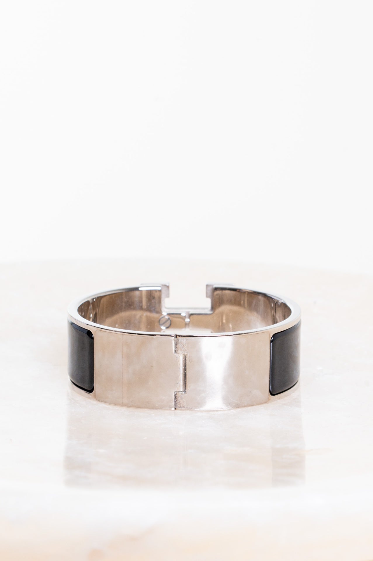 Silver/Black Clic Clac H bracelet