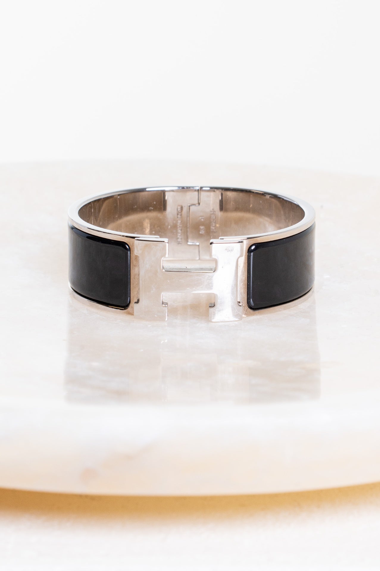 Silver/Black Clic Clac H bracelet