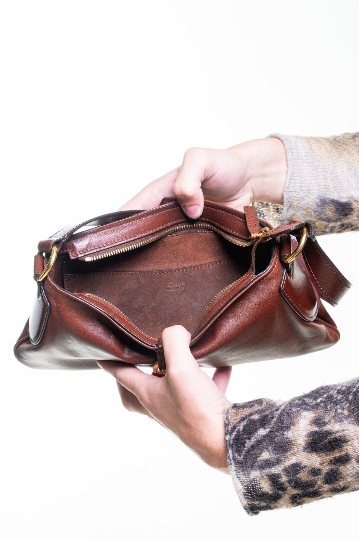 Brown Kerala 25 Leather Shoulder Bag