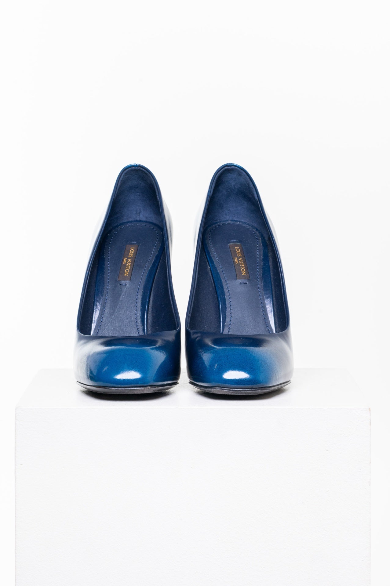 Navy Ombre Madeline Square Toe Heel