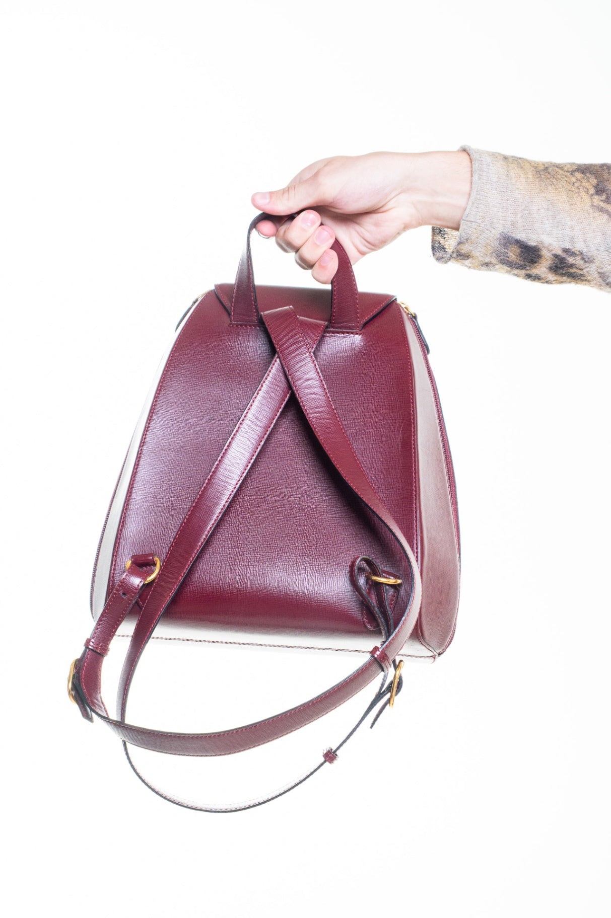 Vintage Burgundy Must de Cartier Backpack