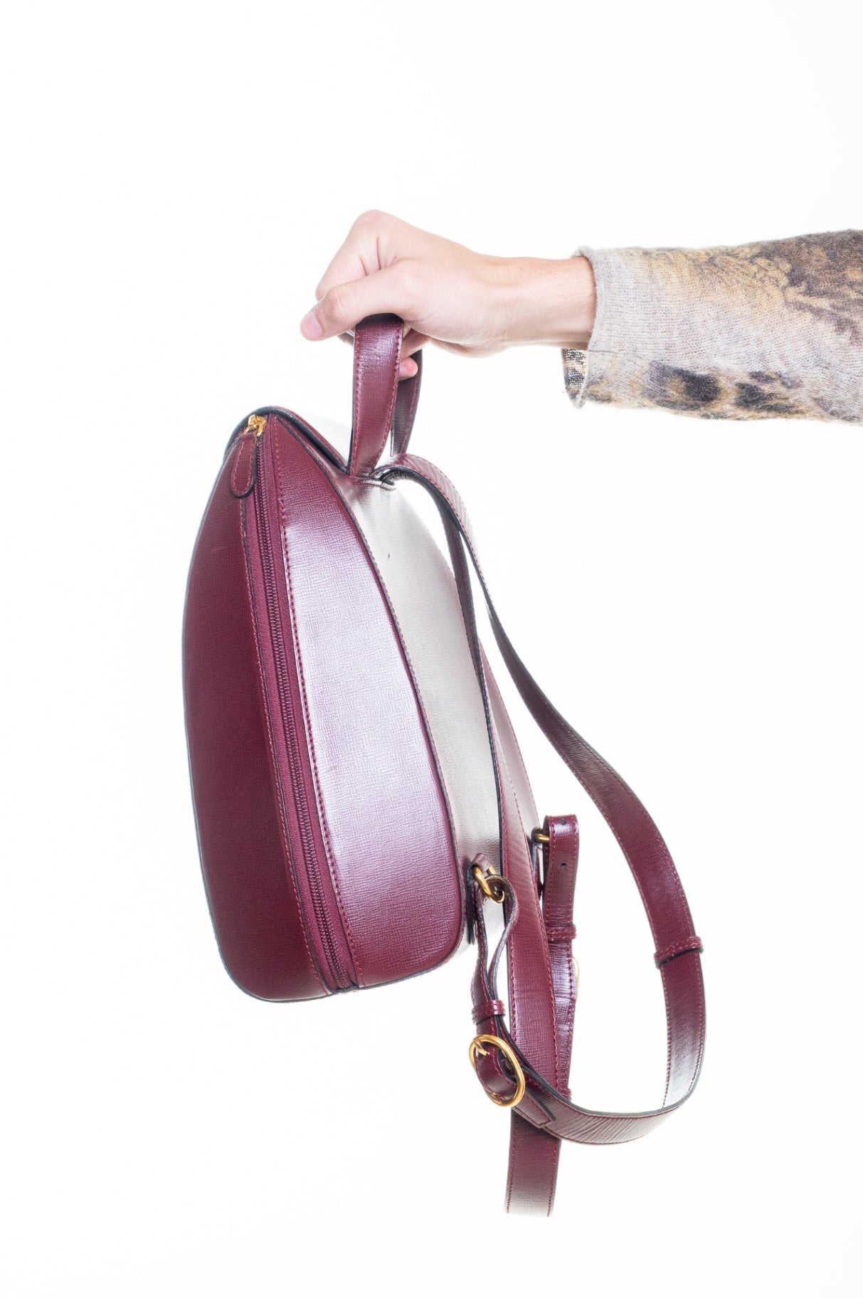 Vintage Burgundy Must de Cartier Backpack