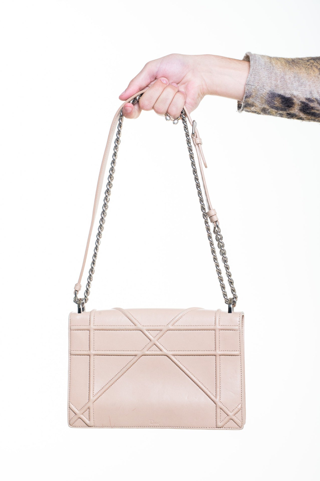 Beige Diorama Flap Bag
