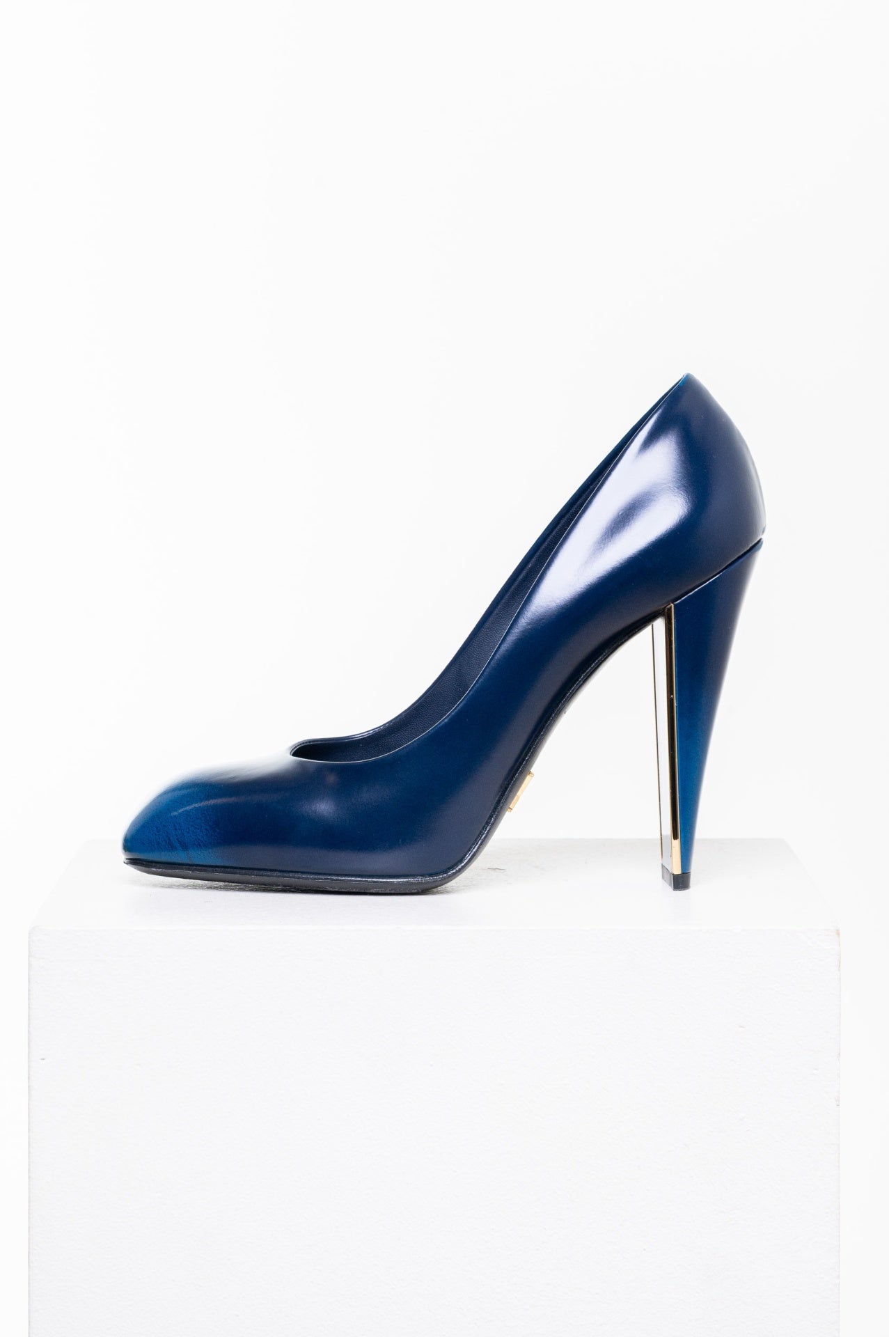 Navy Ombre Madeline Square Toe Heel