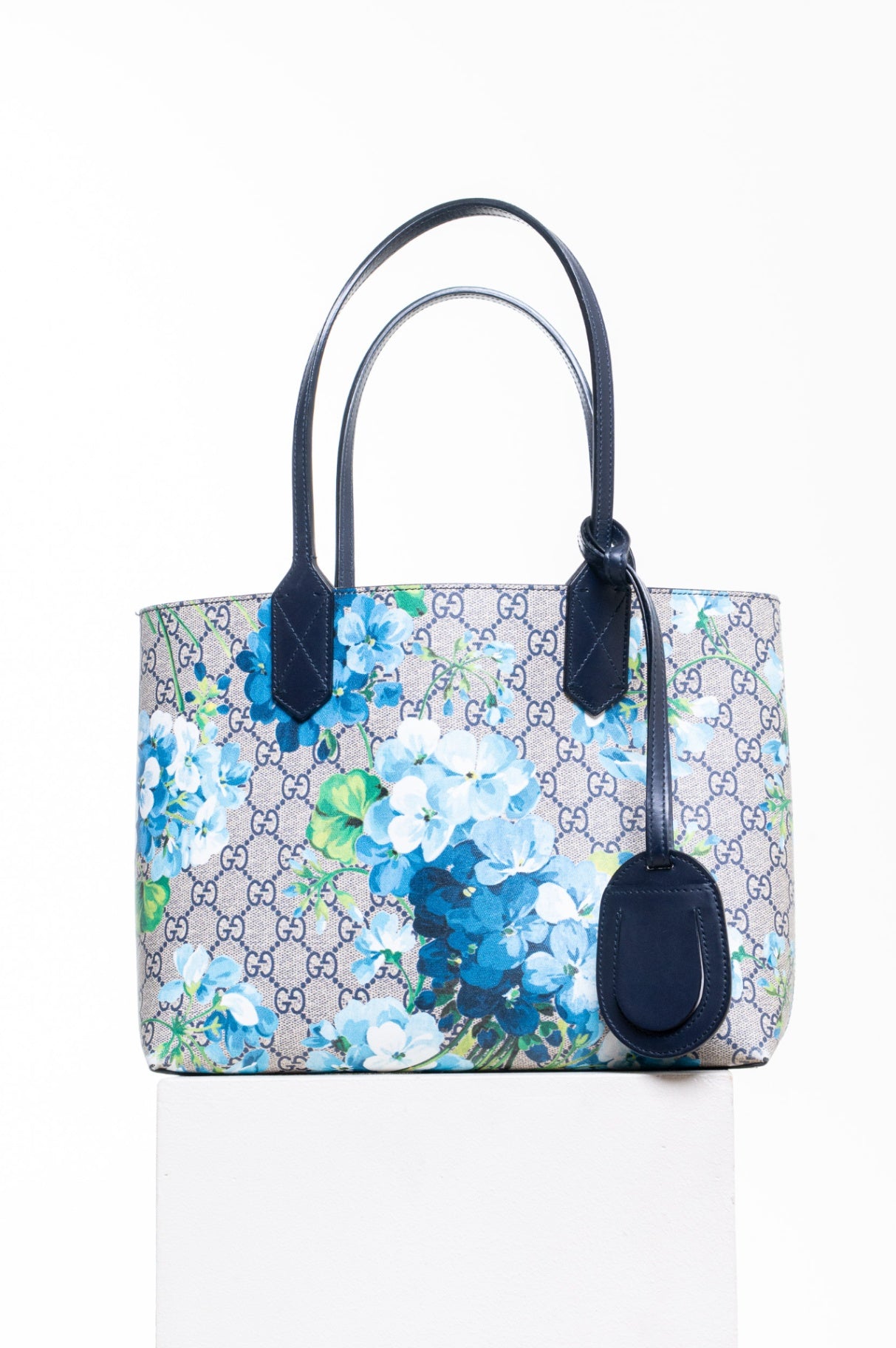 GG Blooms Supreme Blue Reversible Tote