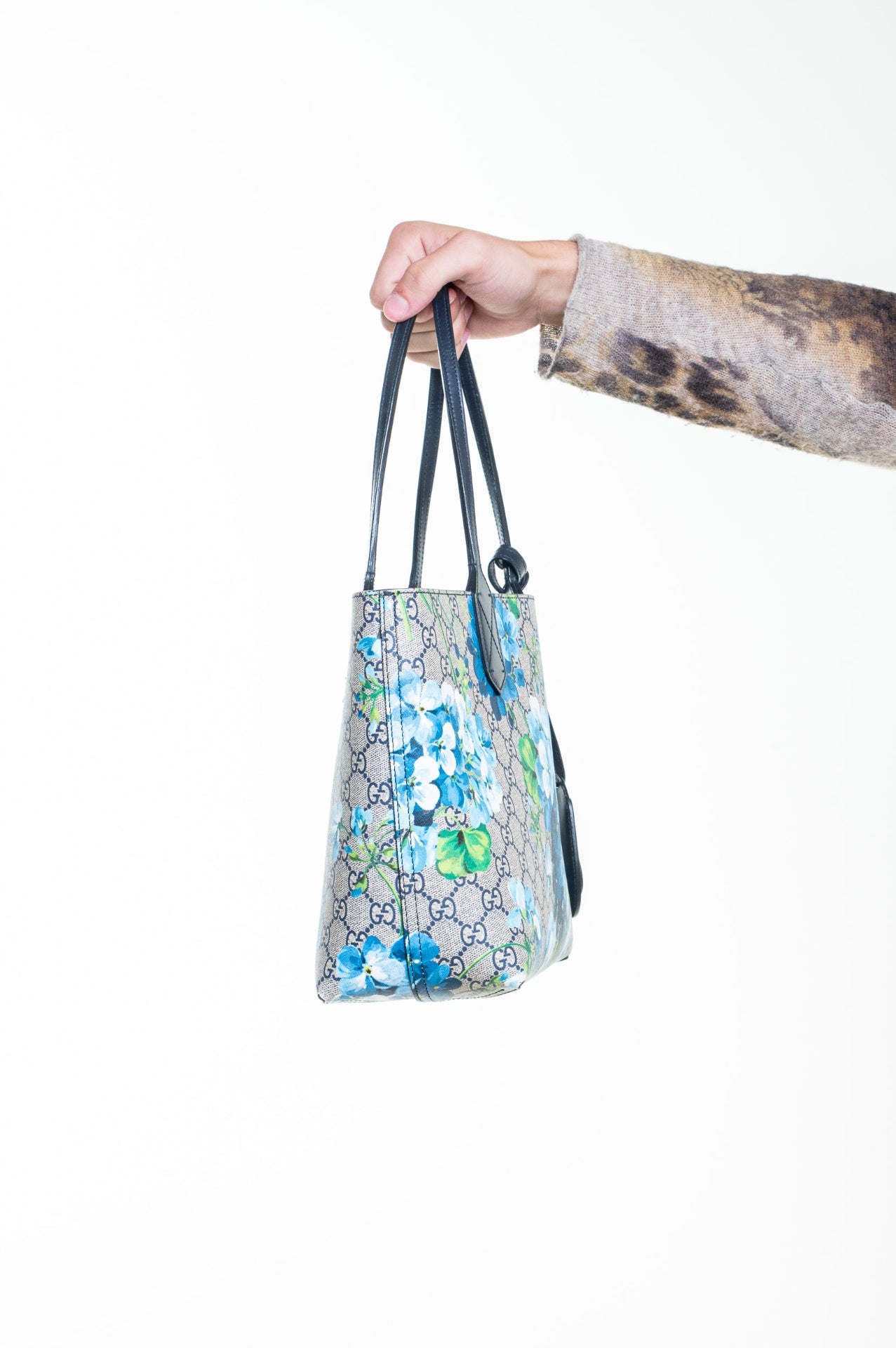 GG Blooms Supreme Blue Reversible Tote