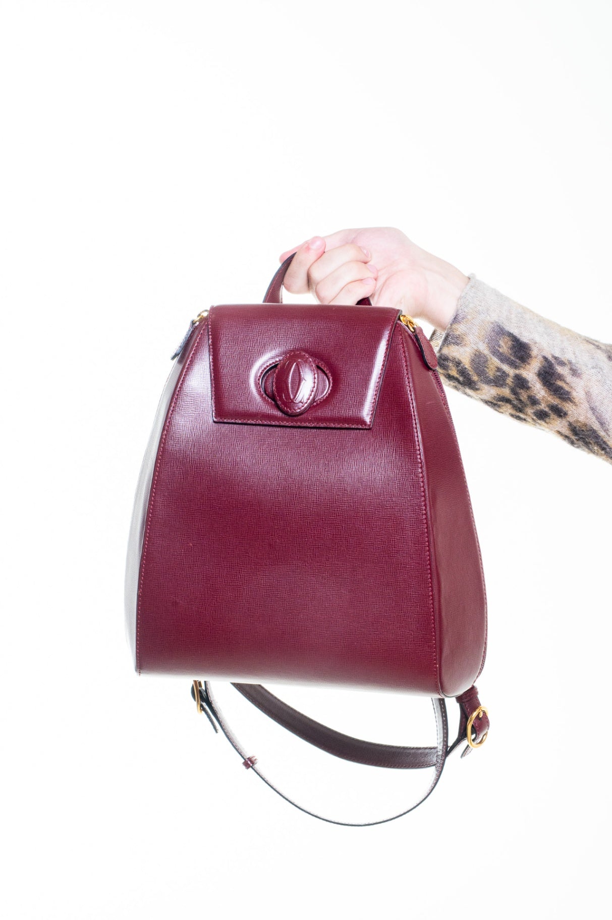 Vintage Burgundy Must de Cartier Backpack