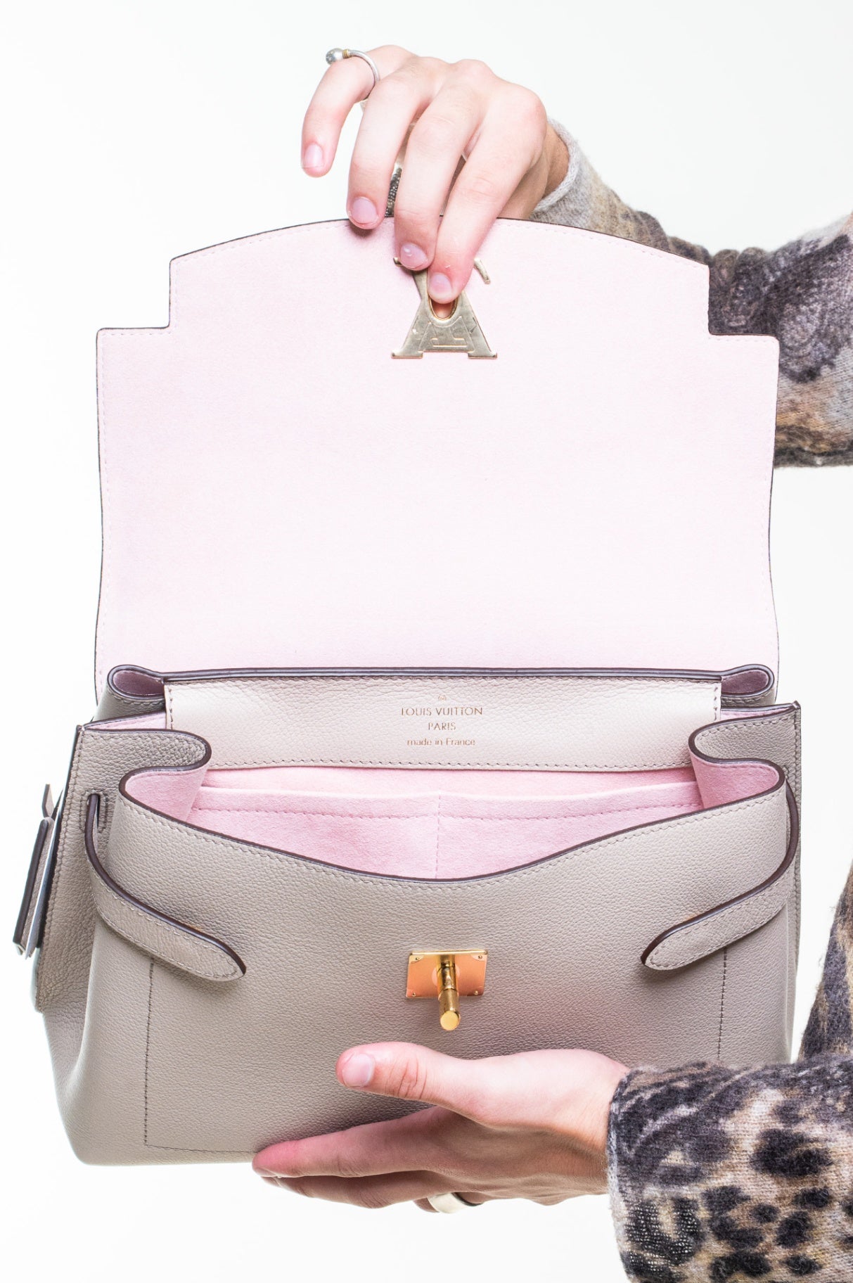 Greige LockMe Ever MM Bag