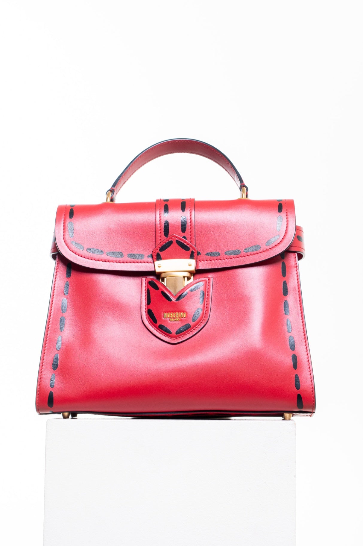 Red Top Handle Bag