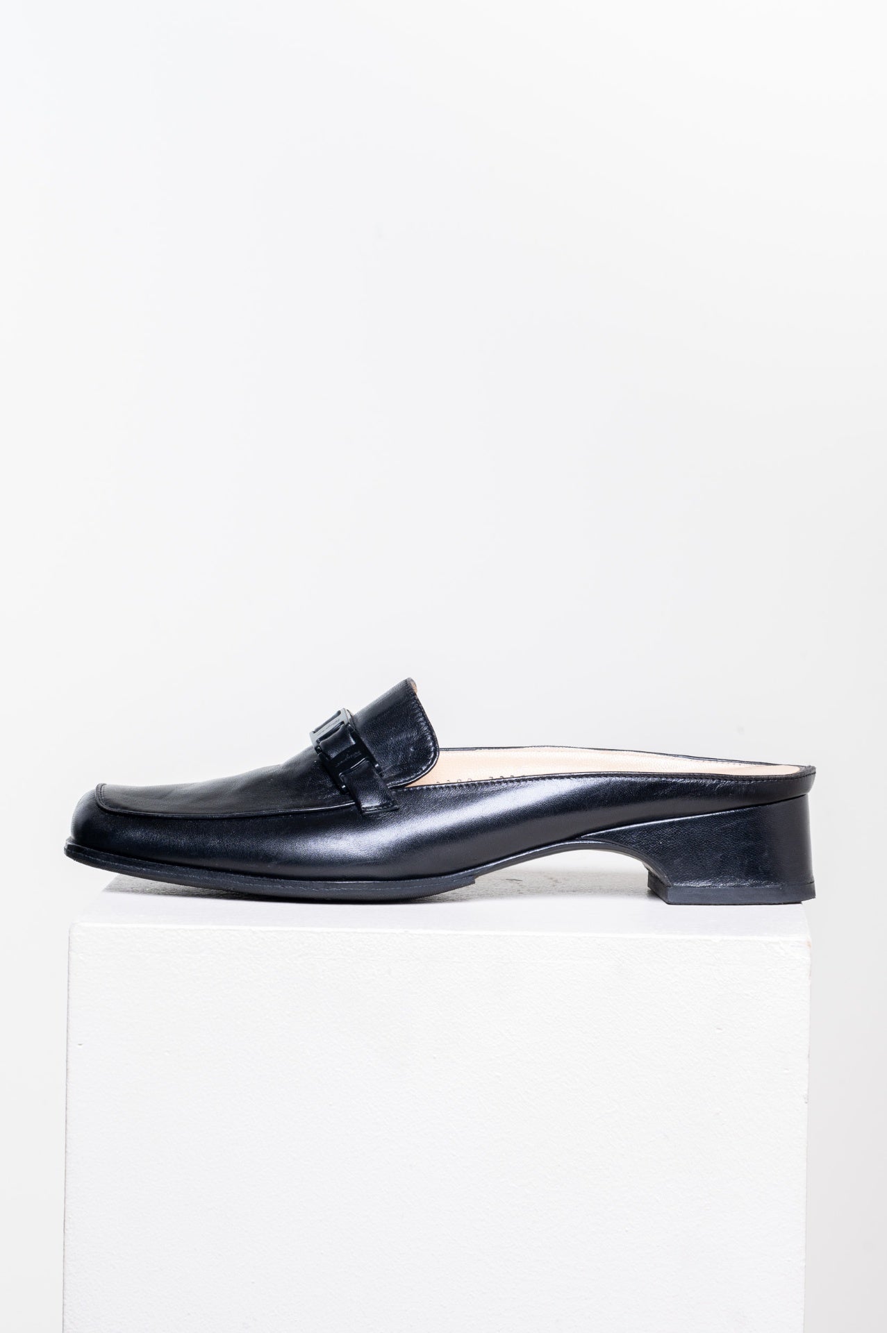 Vintage Black Mule Loafer