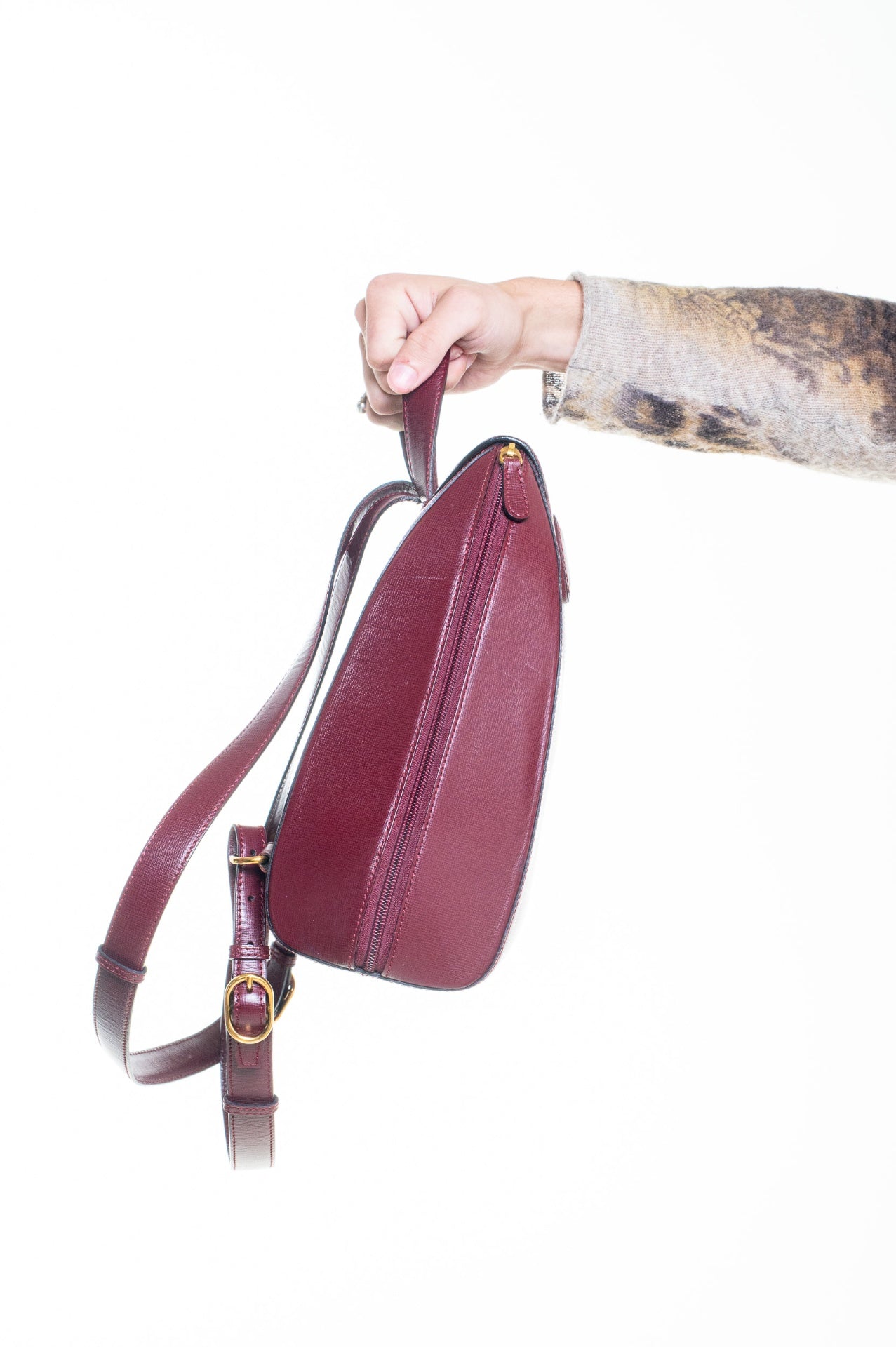 Vintage Burgundy Must de Cartier Backpack
