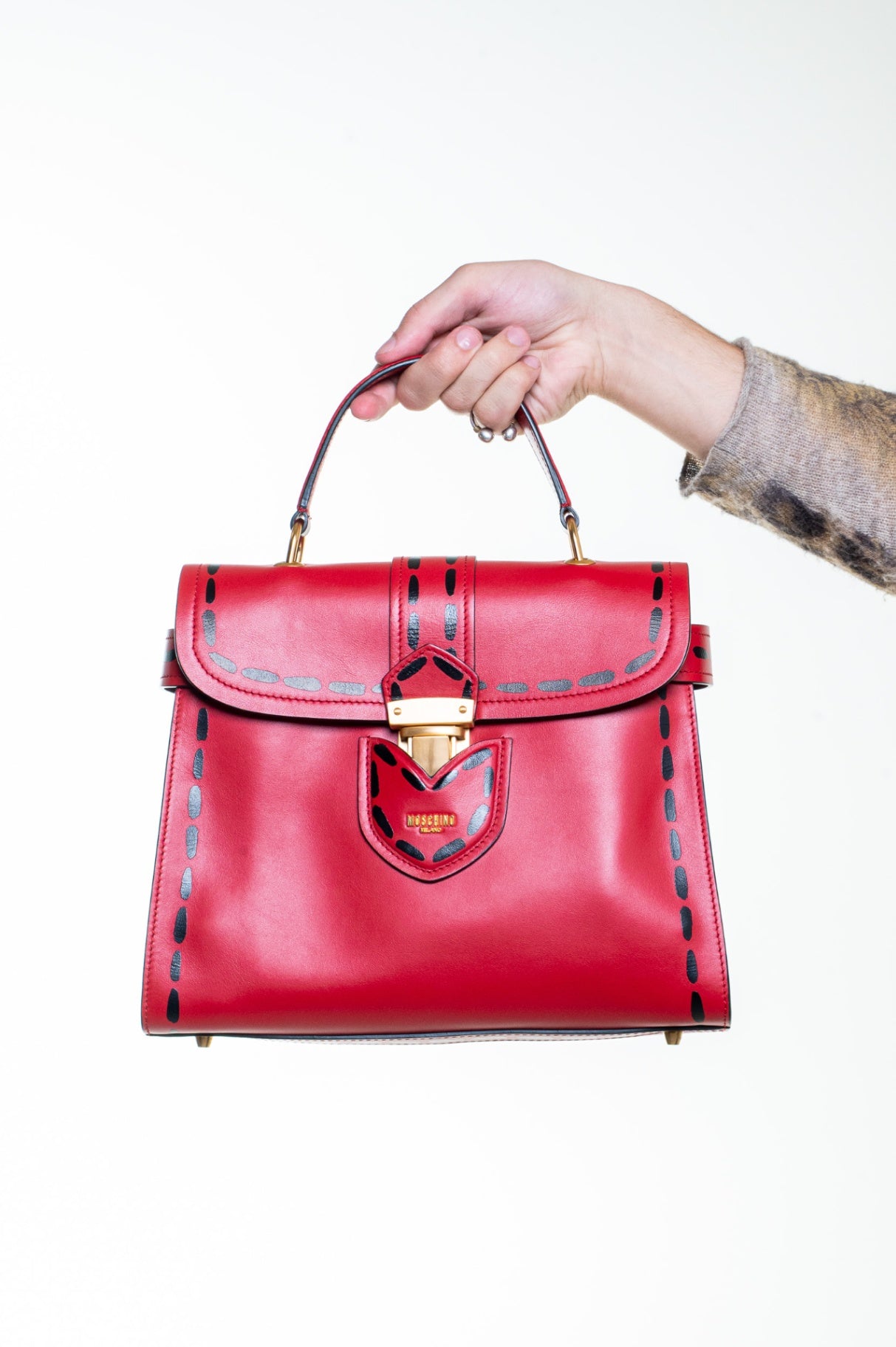 Red Top Handle Bag
