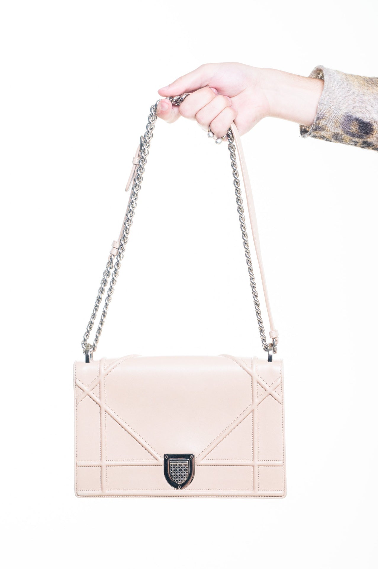 Beige Diorama Flap Bag