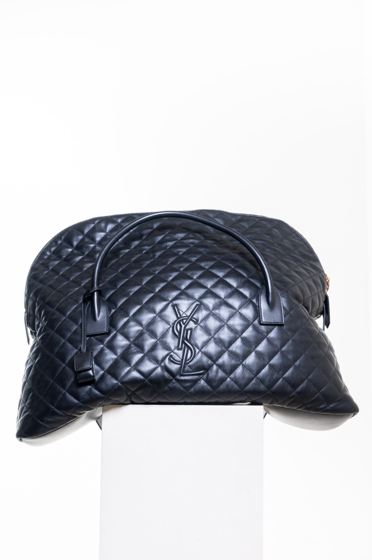 Black Leather ES Giant Travel Bag