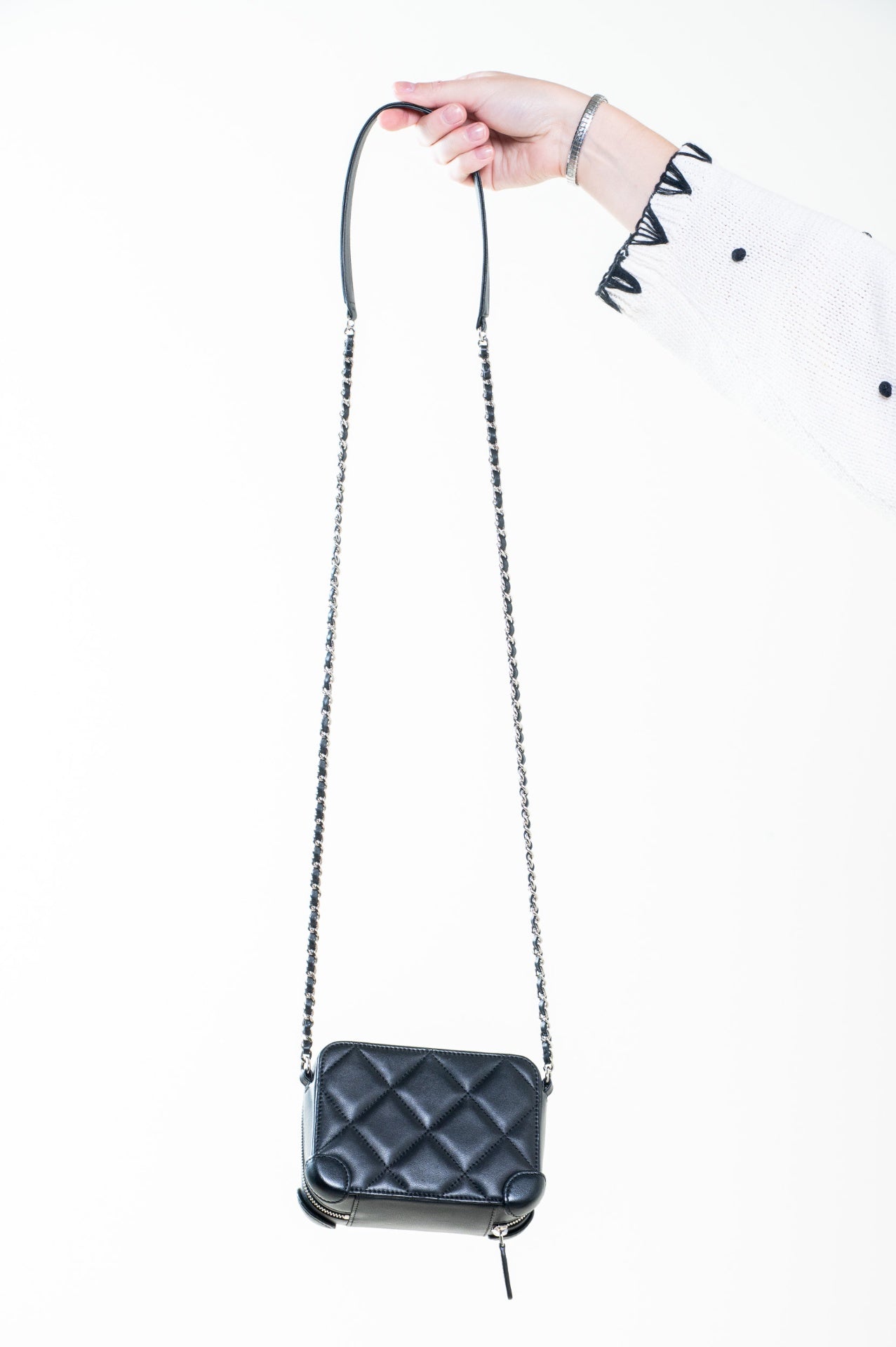 Black Mini Lambskin Camera Bag
