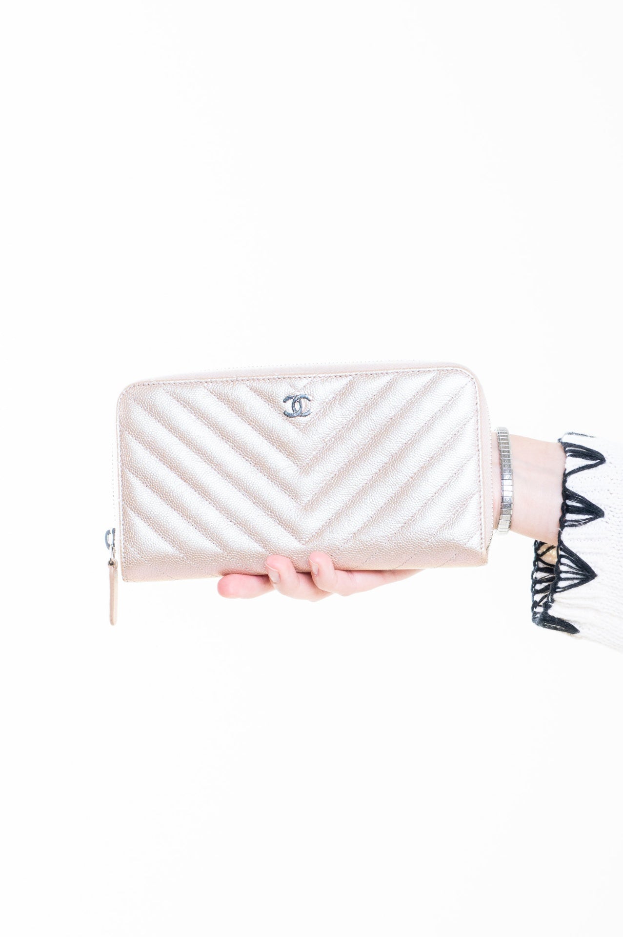Pink Caviar CC Long Zip Wallet