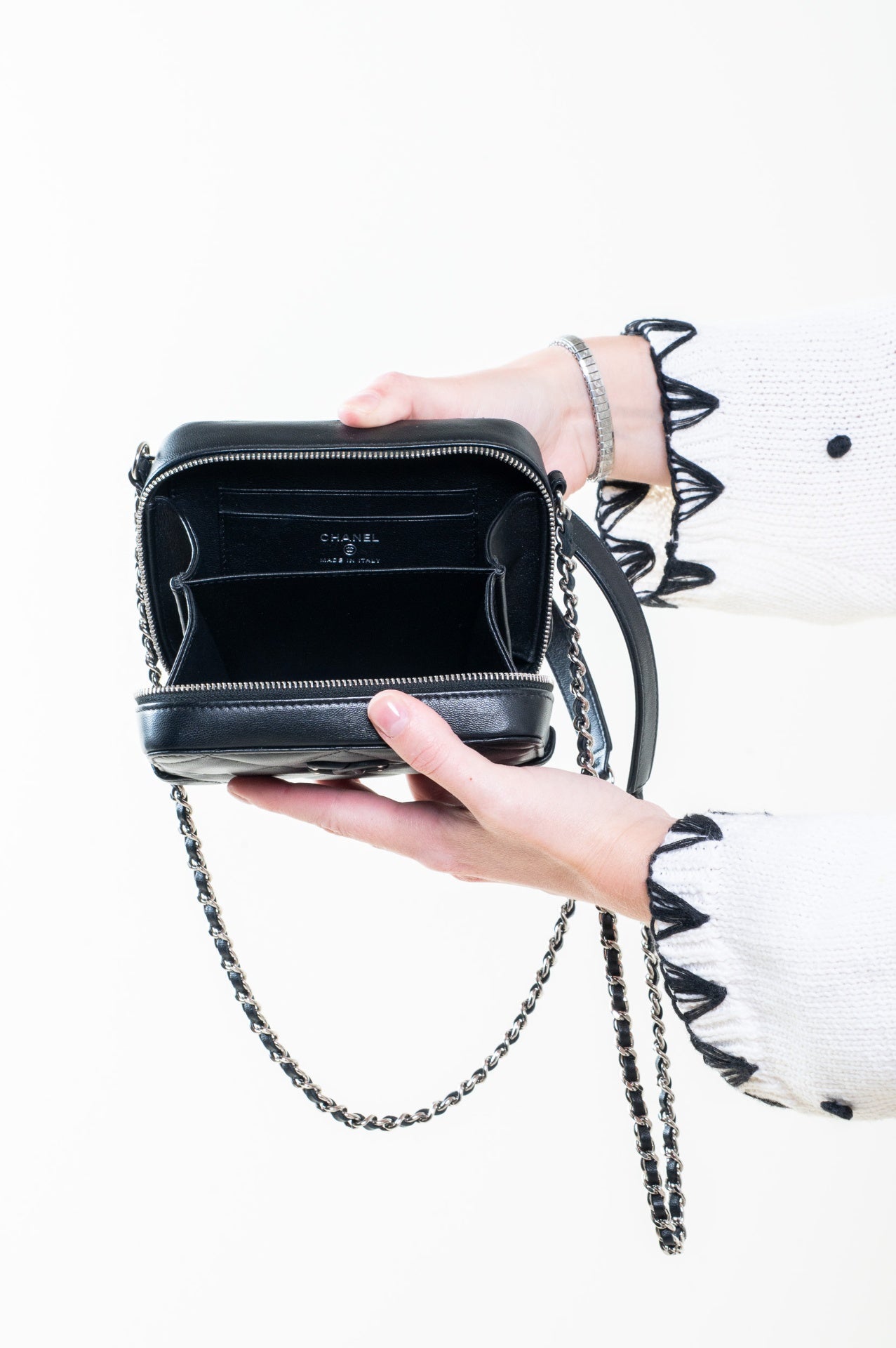 Black Mini Lambskin Camera Bag
