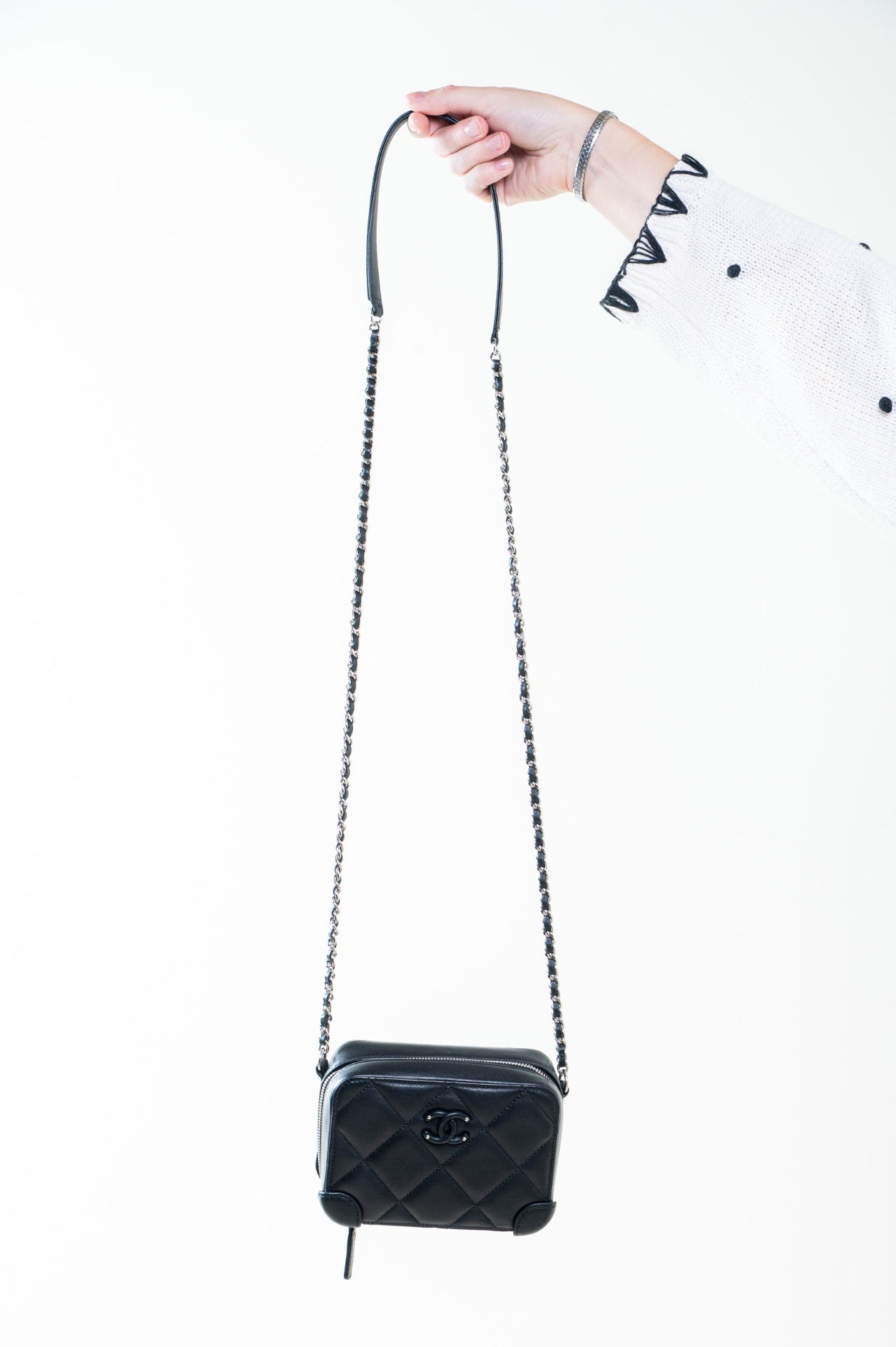 Black Mini Lambskin Camera Bag