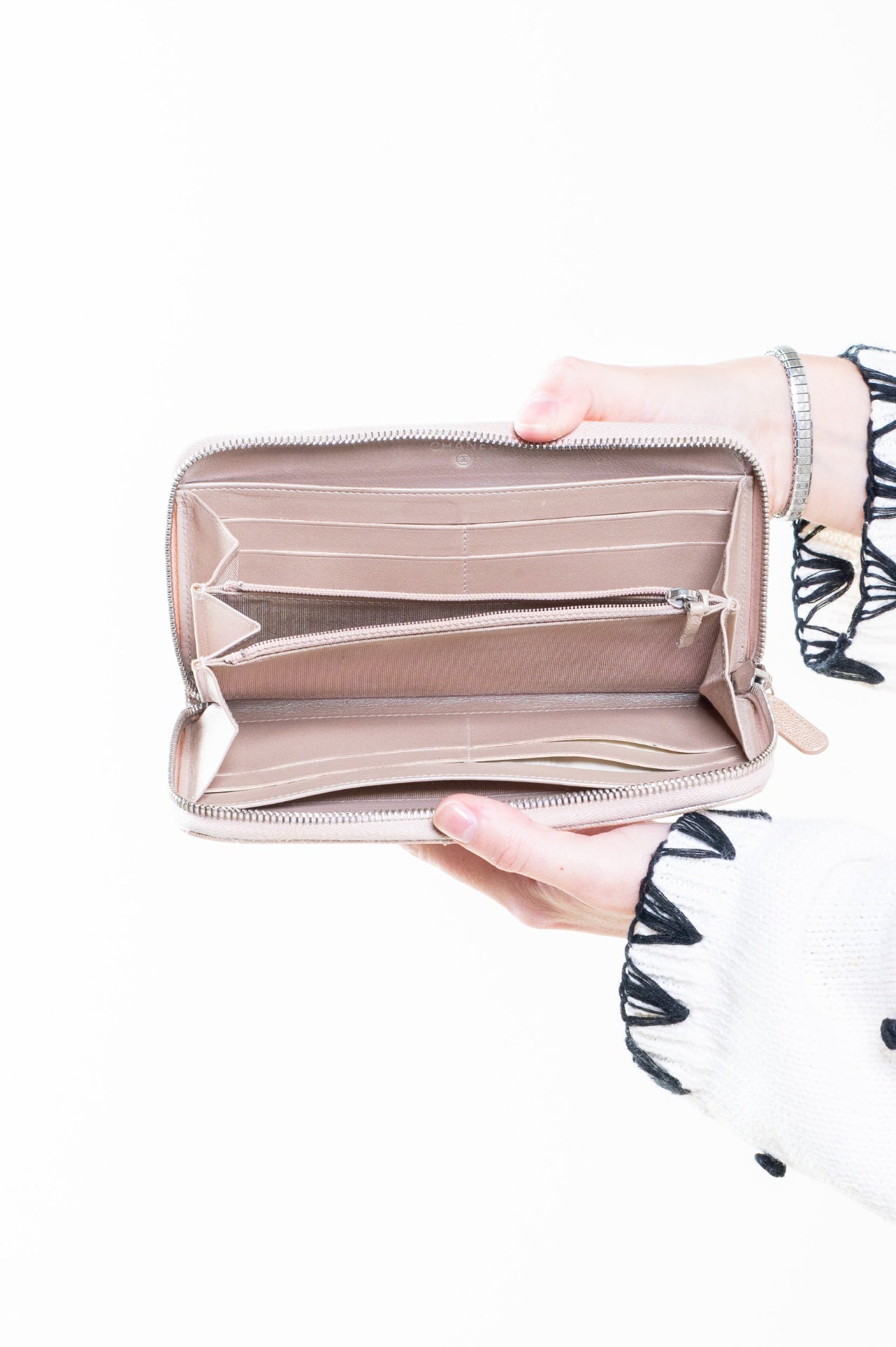Pink Caviar CC Long Zip Wallet