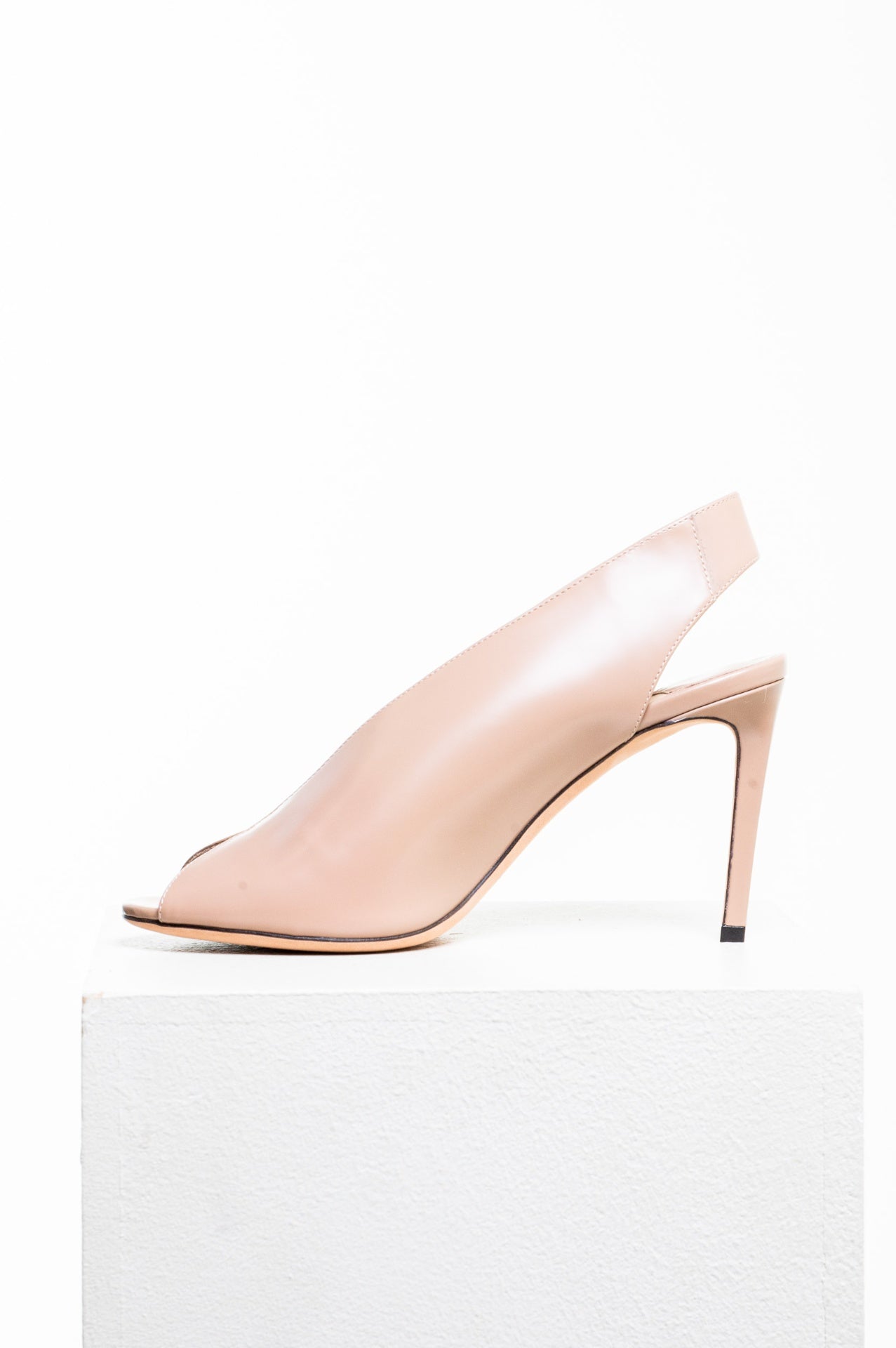 Nude Shar 85 Leather Slingback Sandals