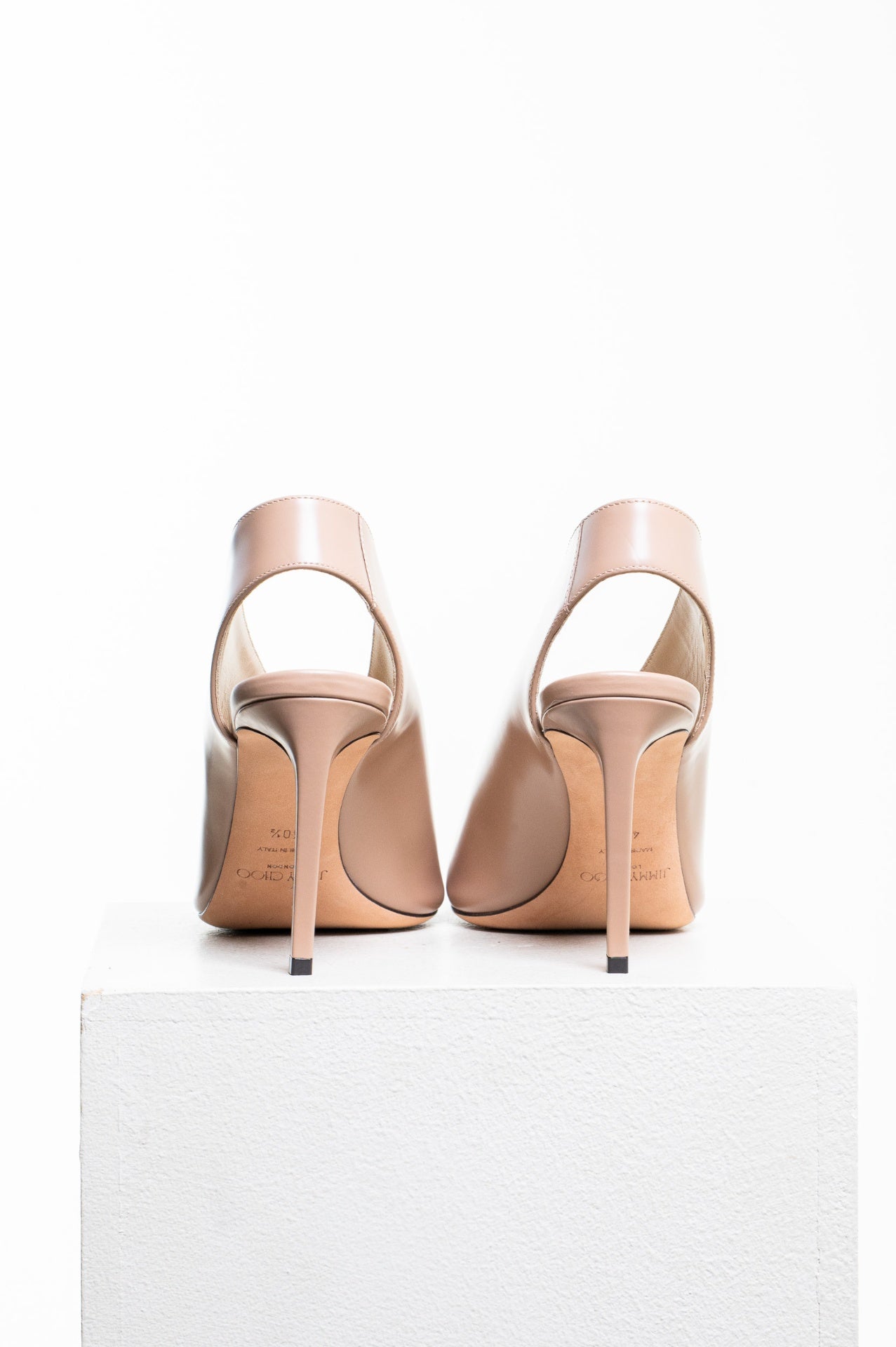 Nude Shar 85 Leather Slingback Sandals