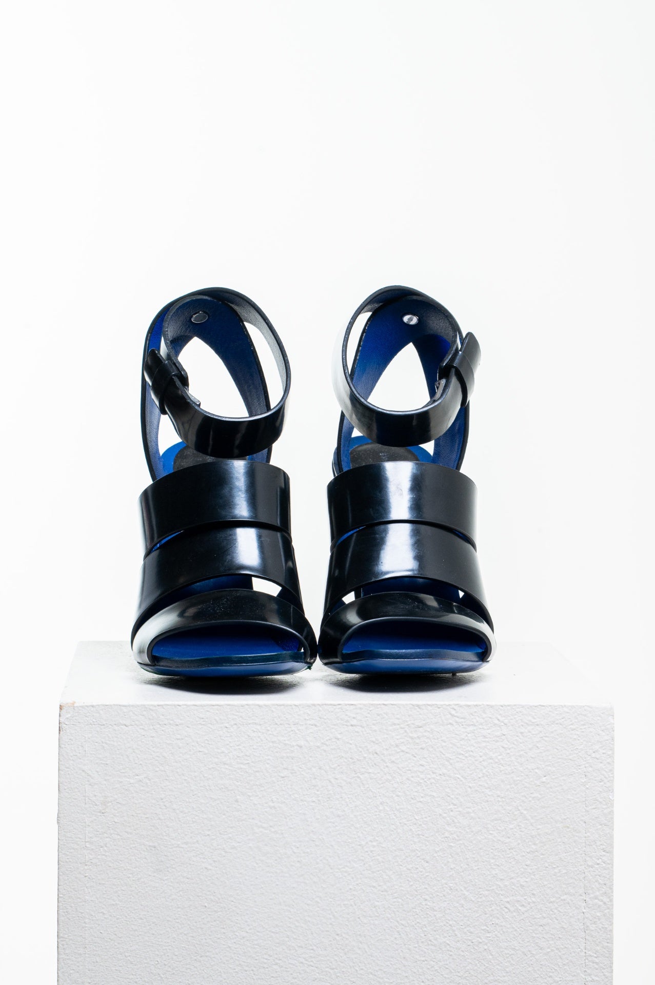 Black Strappy High Heel Sandals