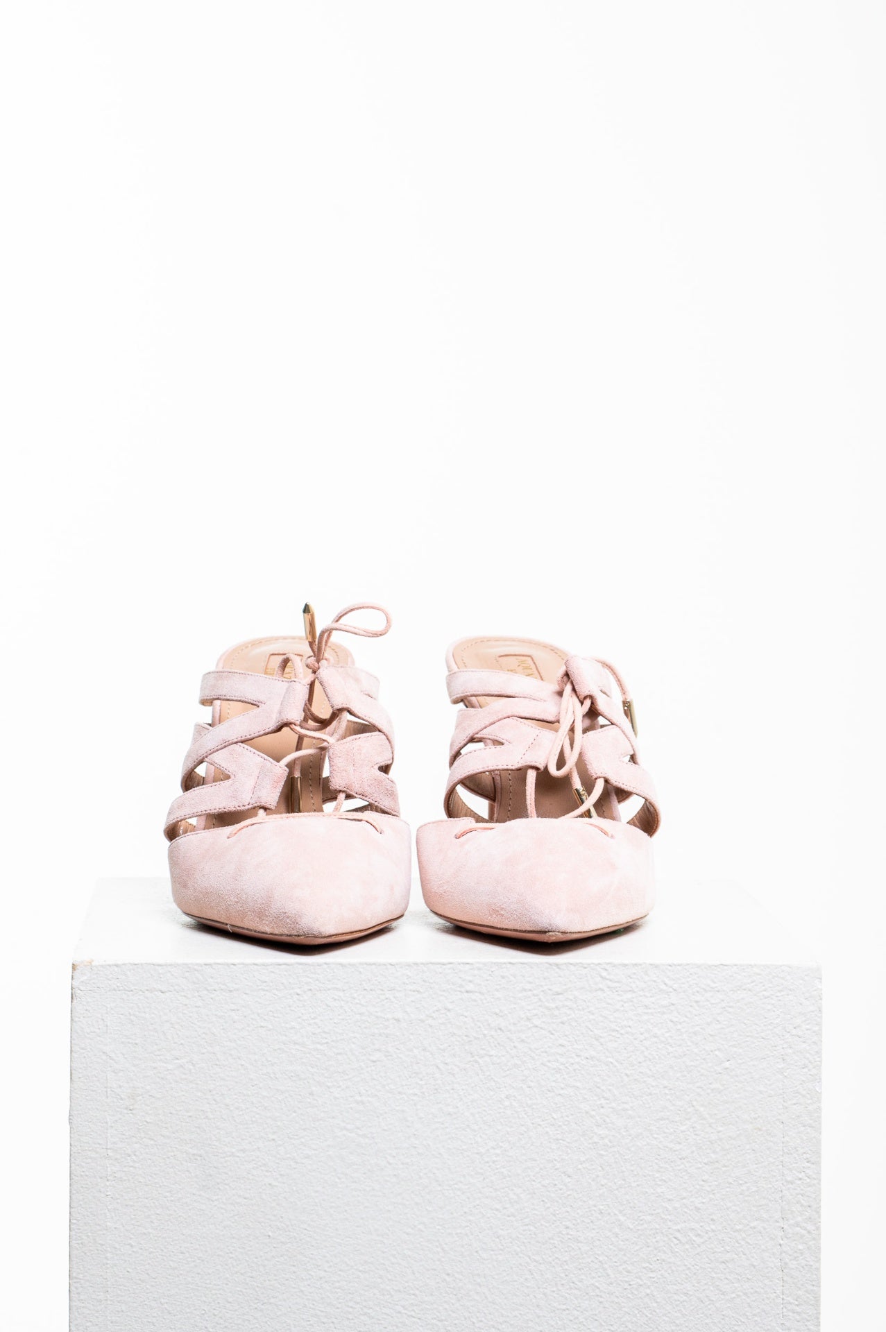 Pink Suede Belgravia Mule Heel