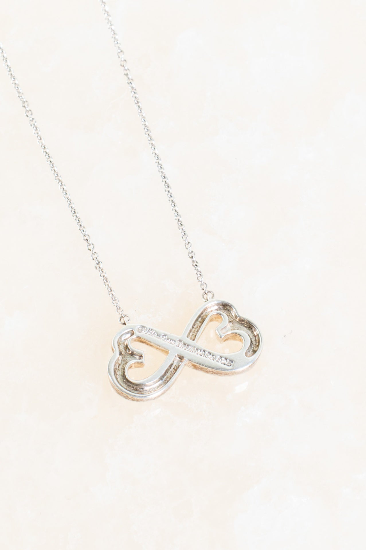 Silver Paloma Picasso Double Loving Heart Necklace