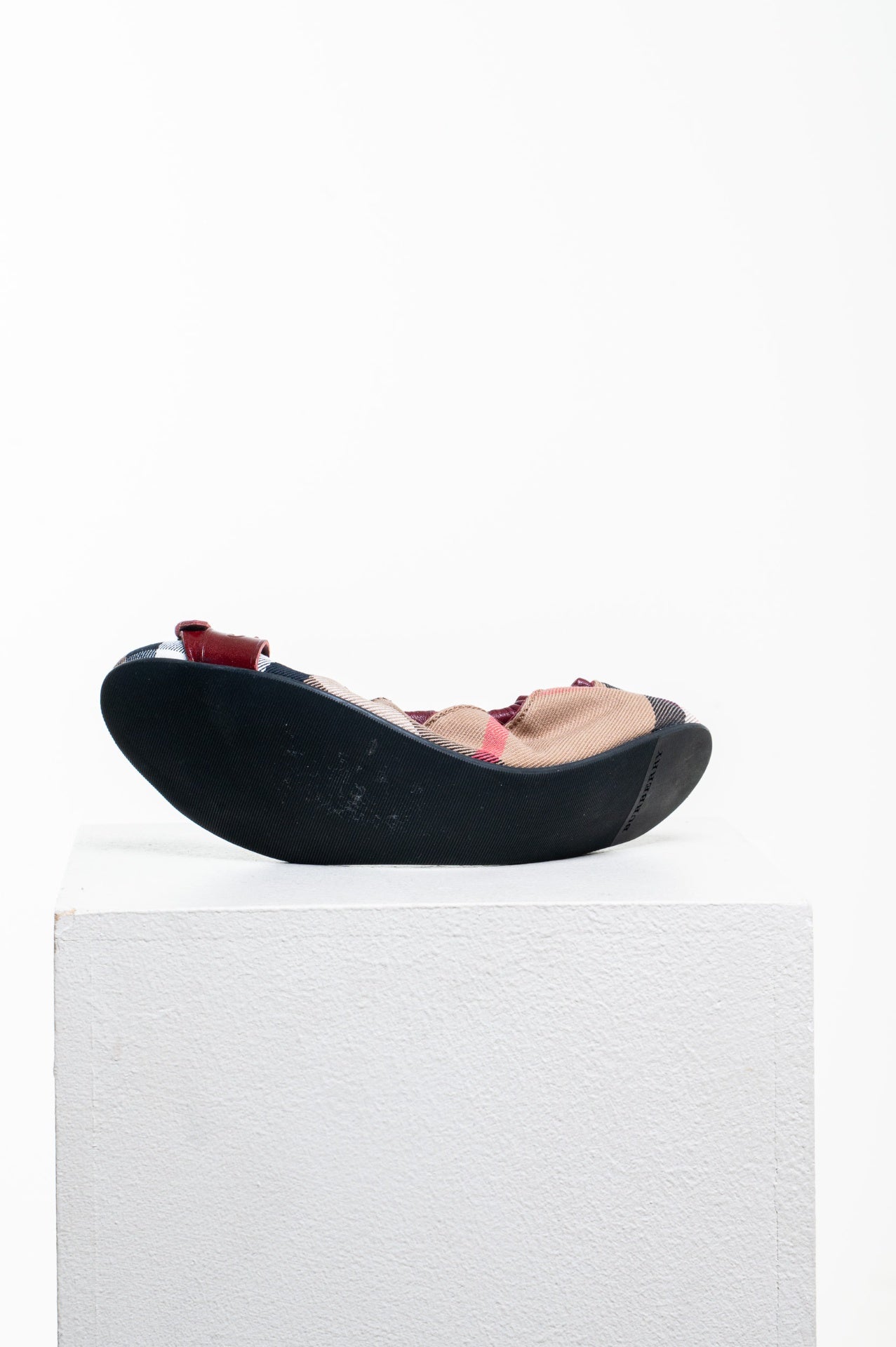 Burgundy Nova Check Falcon Ballet Flat
