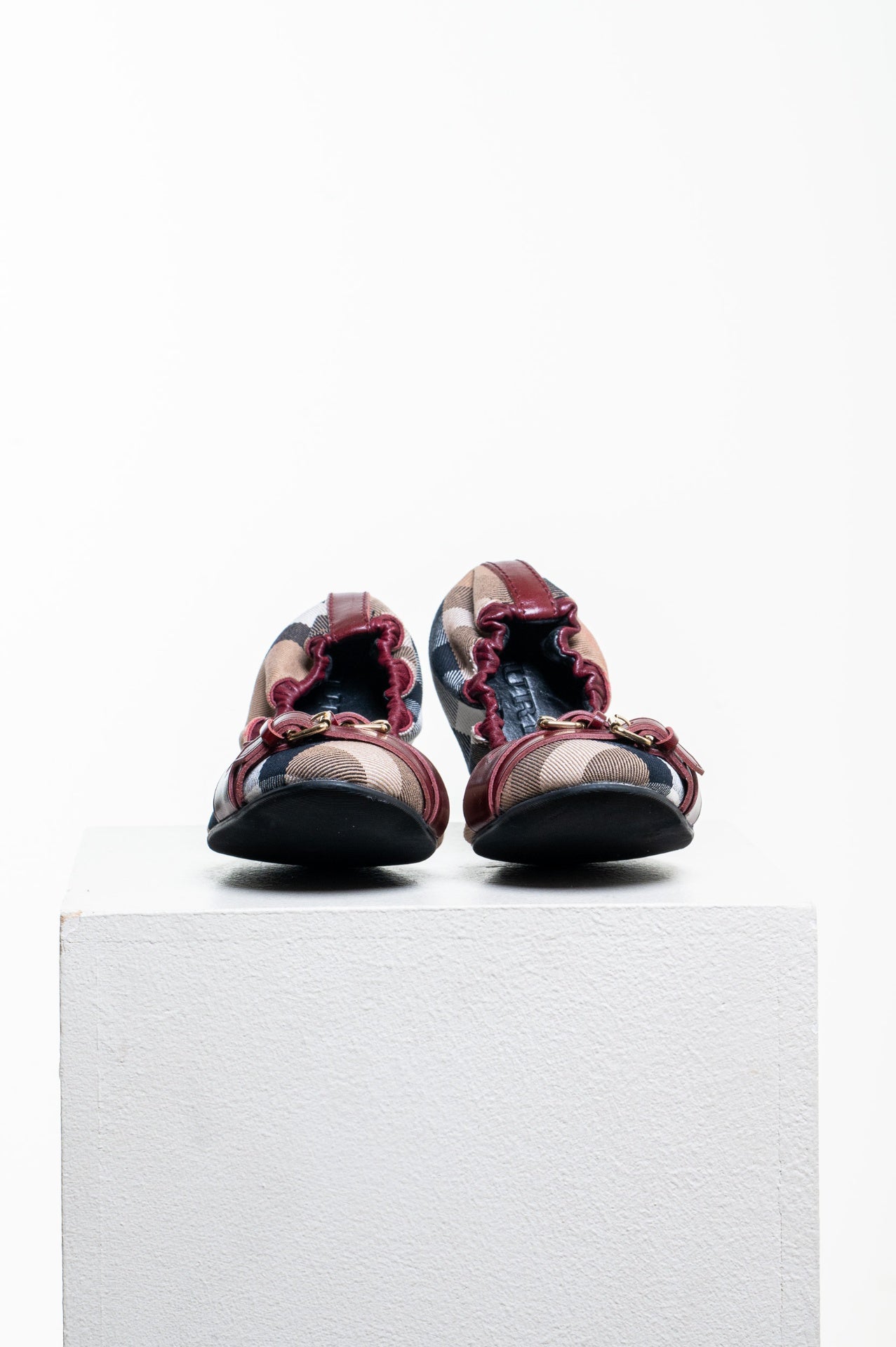 Burgundy Nova Check Falcon Ballet Flat