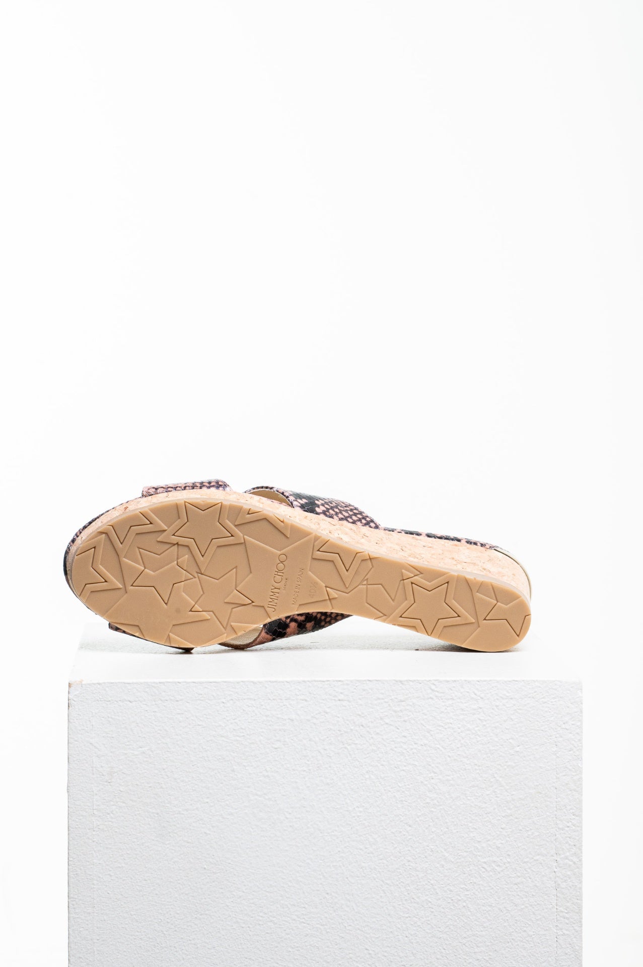Almer 50 snake-effect leather wedge sandals