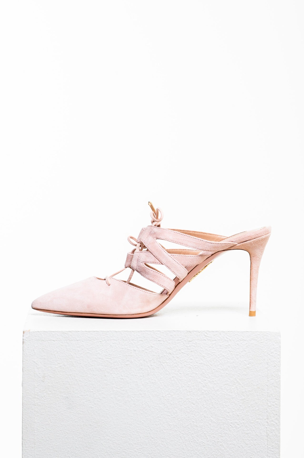 Pink Suede Belgravia Mule Heel