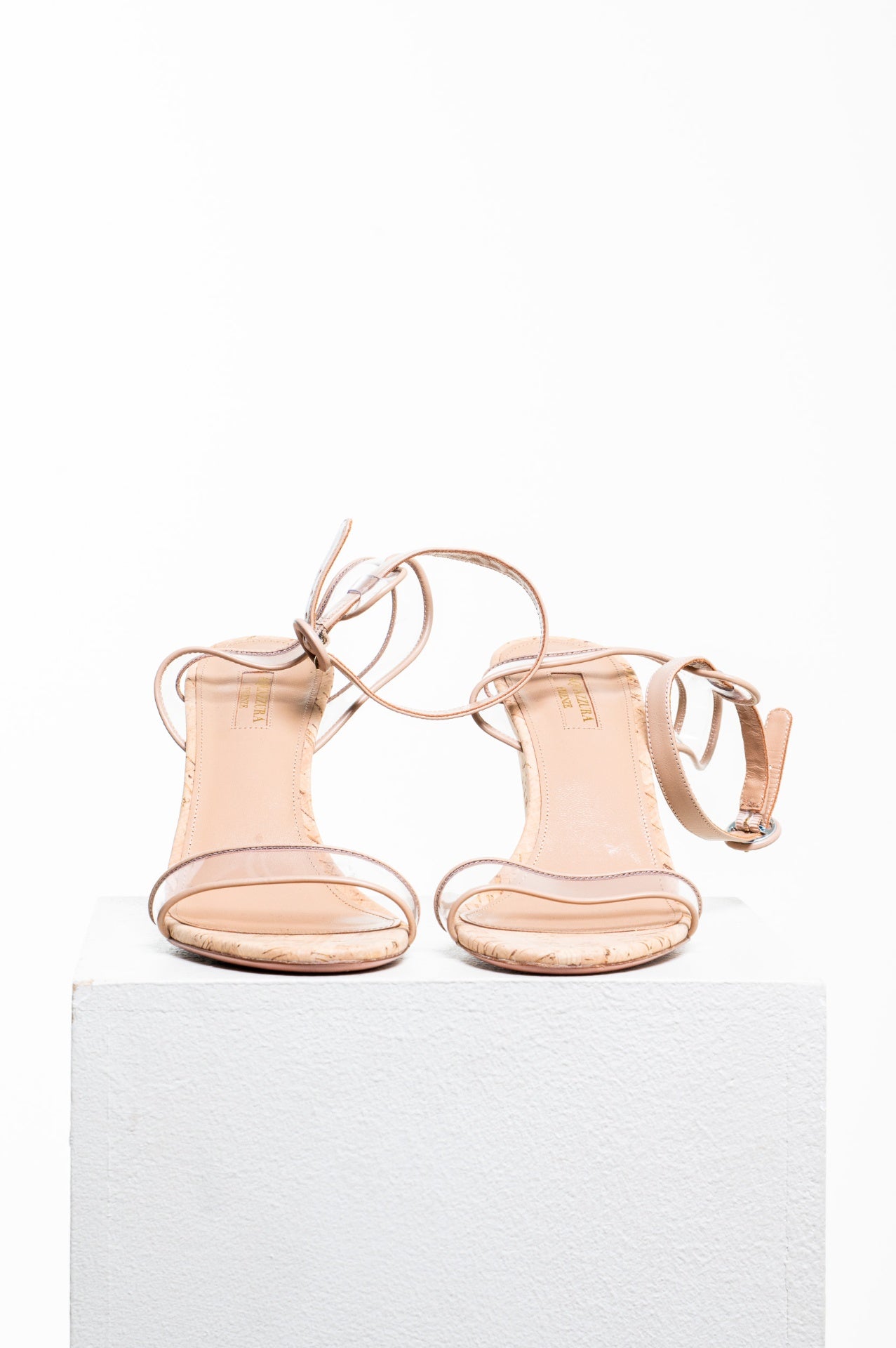Nude Cork Wedge PVC Sandal