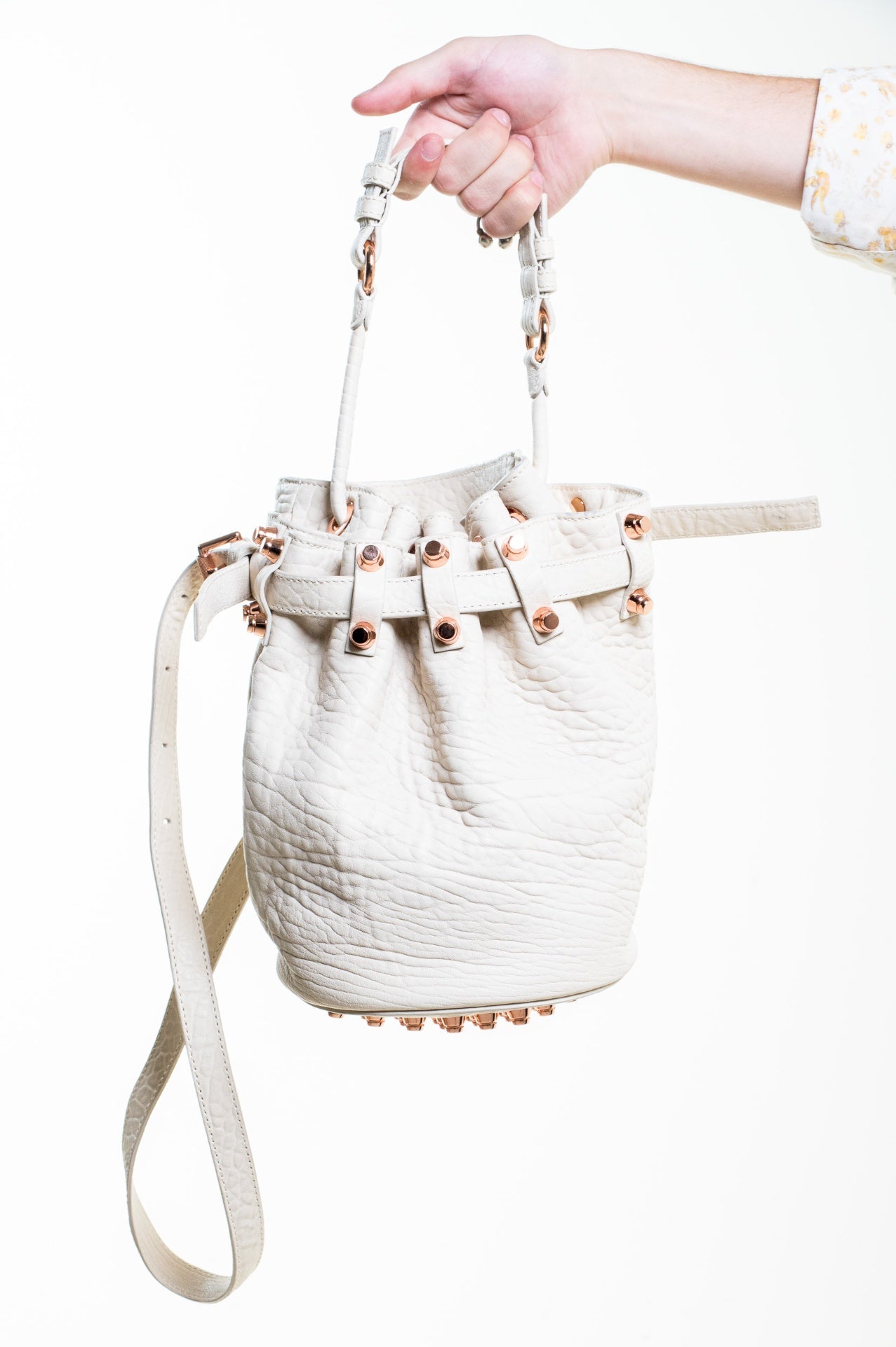 White Diego Bucket Bag