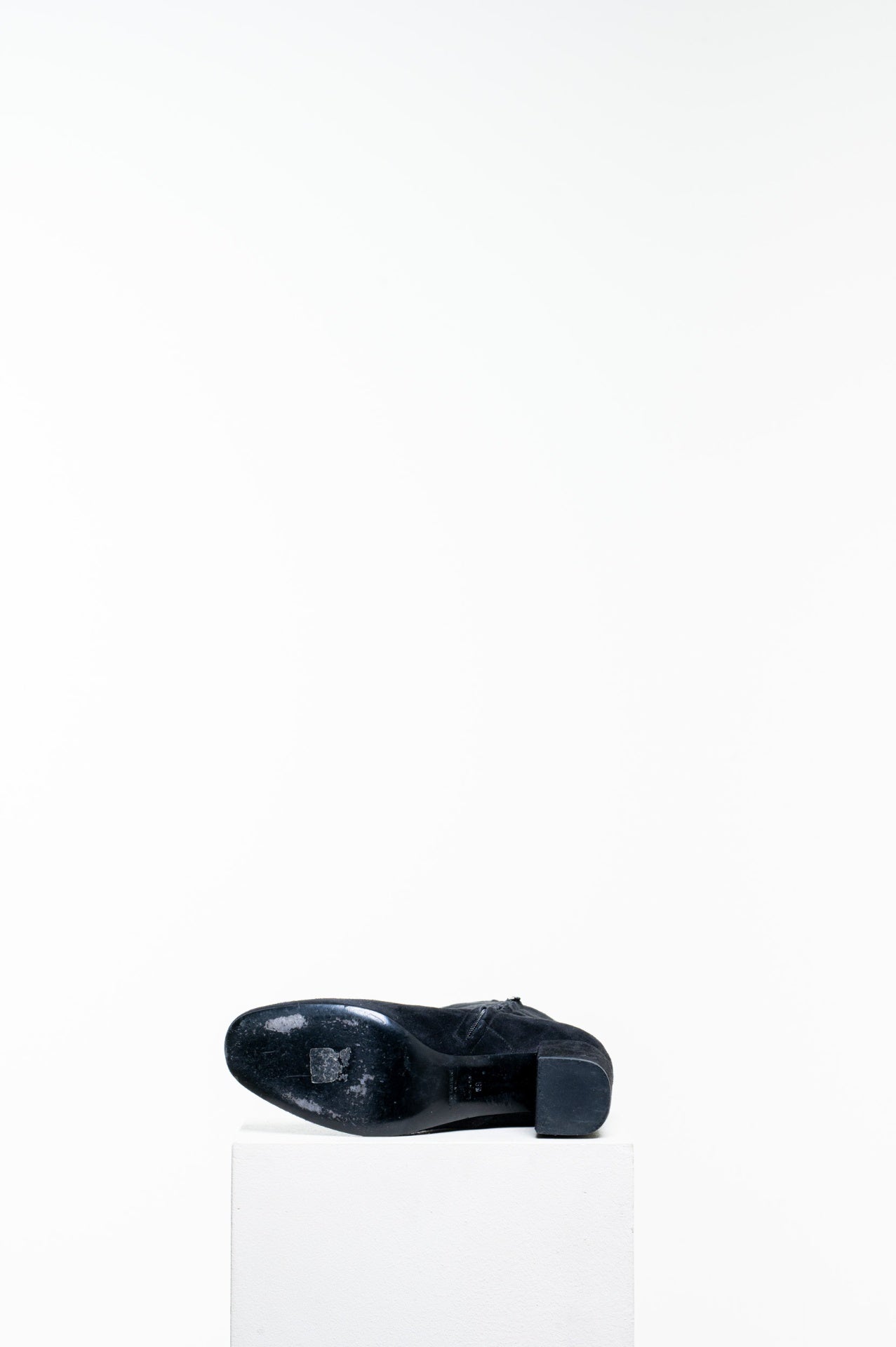 Black Suede Thigh-High Boots