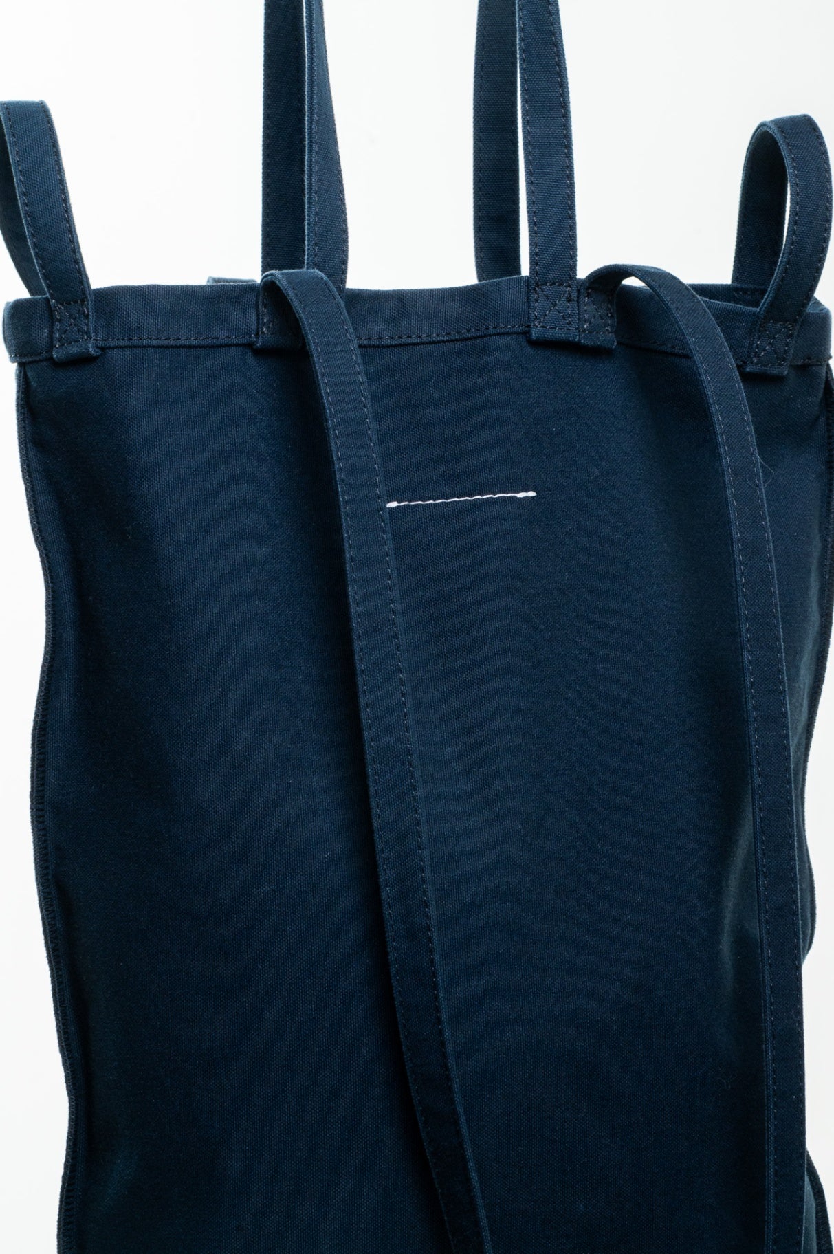 Navy Multi Handle Logo Tote Bag