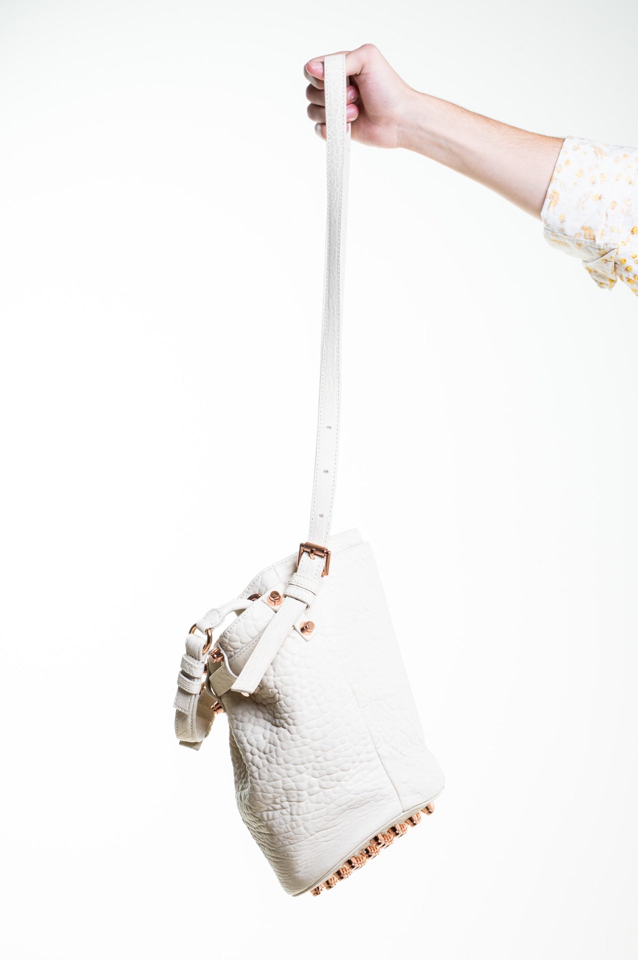 White Diego Bucket Bag