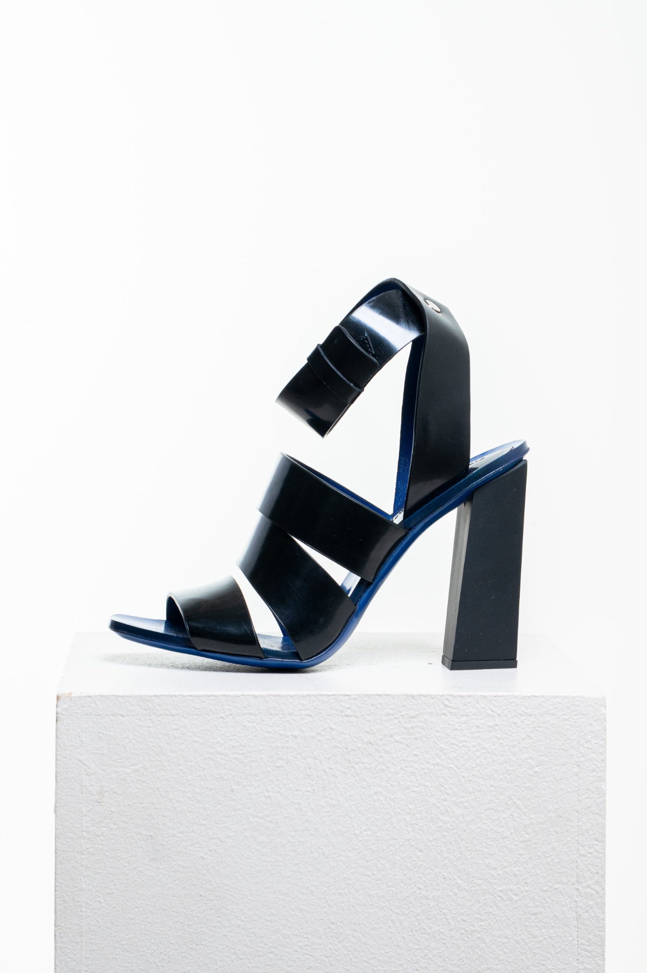 Black Strappy High Heel Sandals