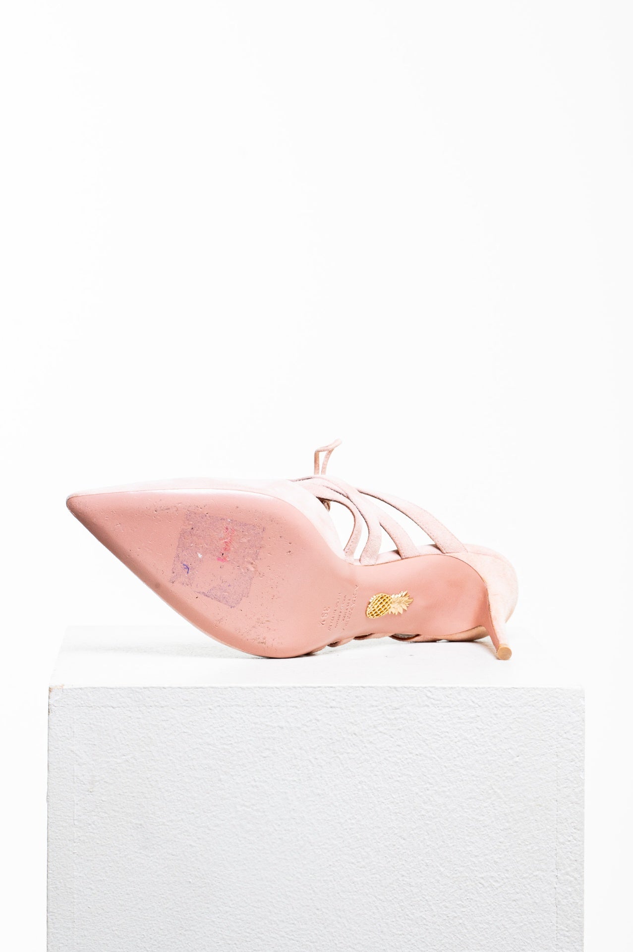 Pink Suede Belgravia Mule Heel