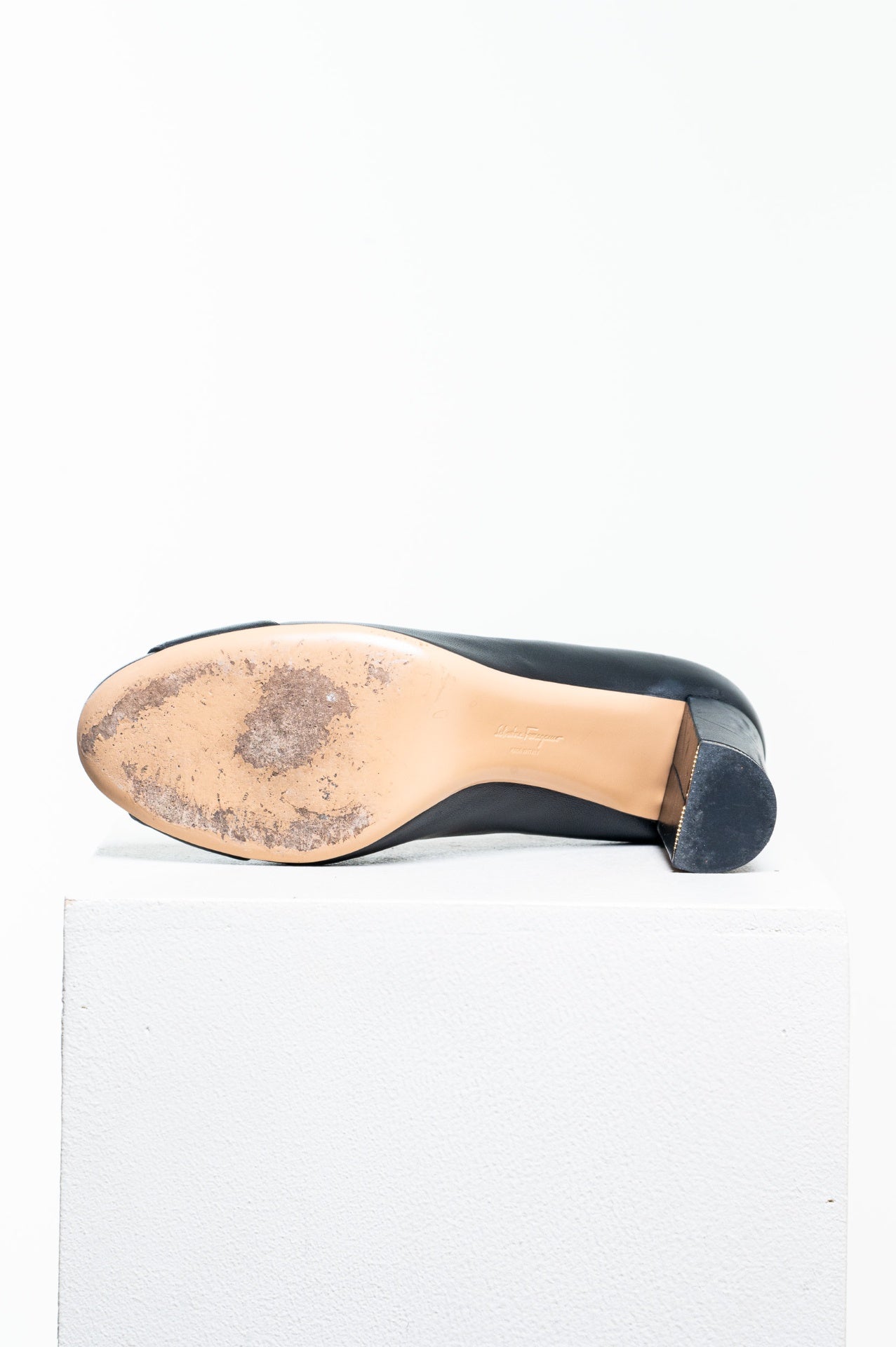 Black Fiamma Chunky High Heel Pump