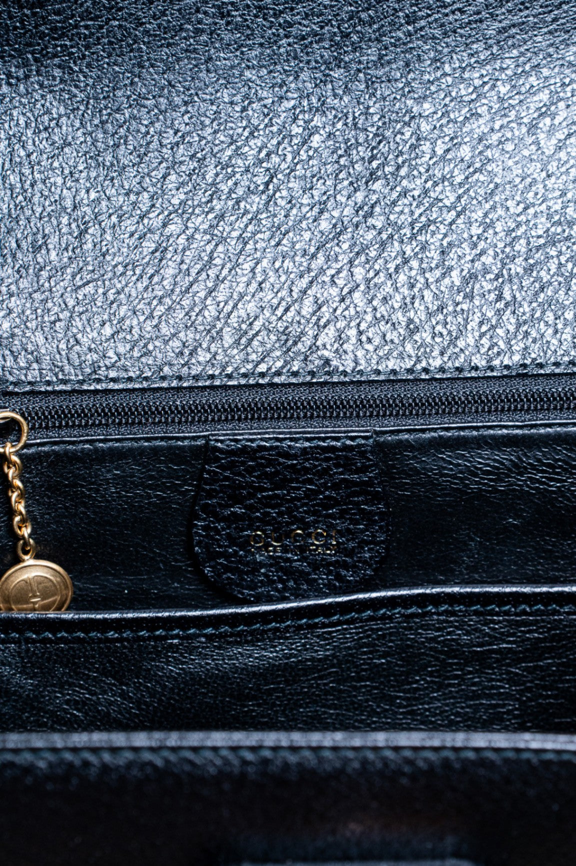 Vintage Black Small Bamboo Handle Bag