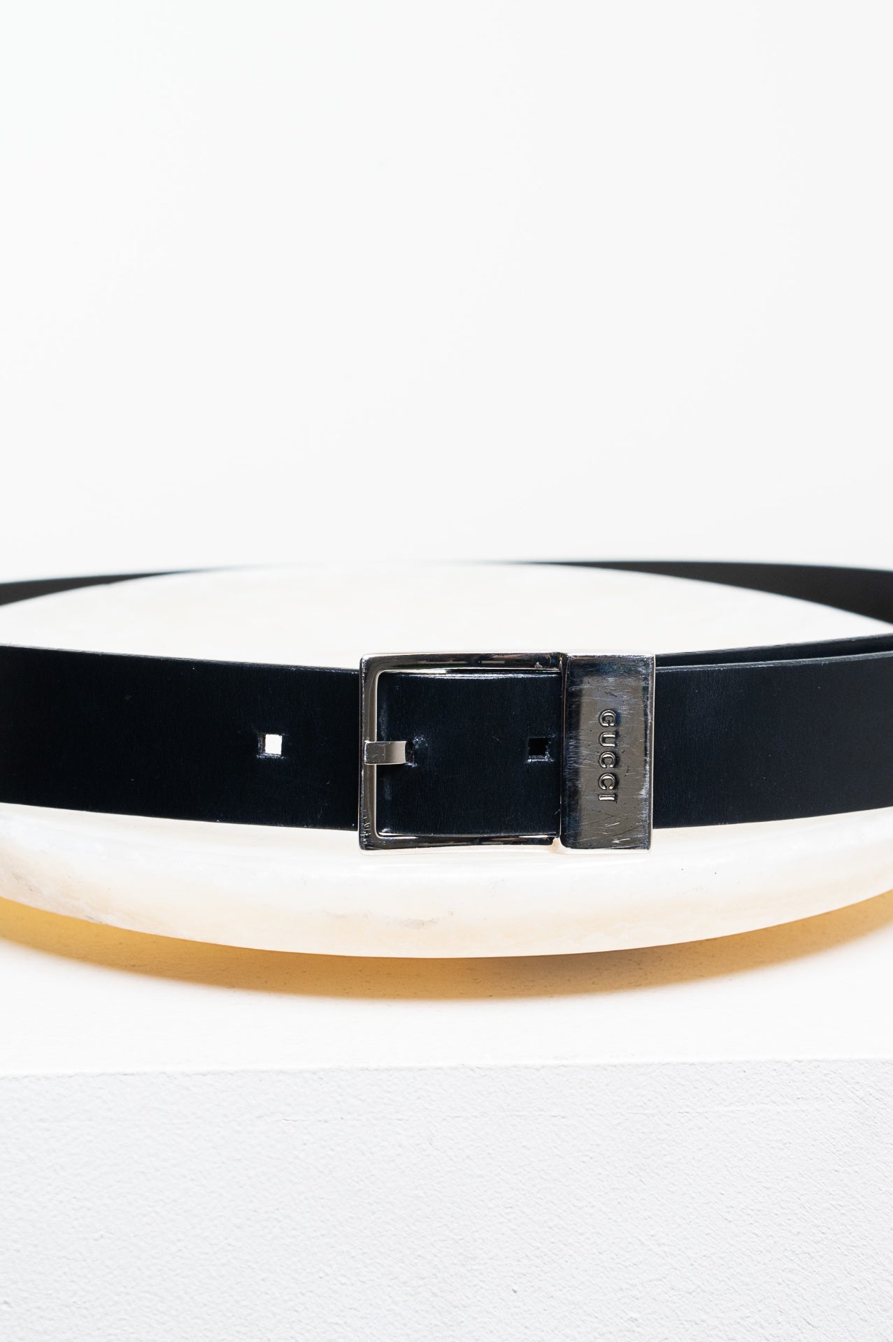 Black Vintage Leather Belt