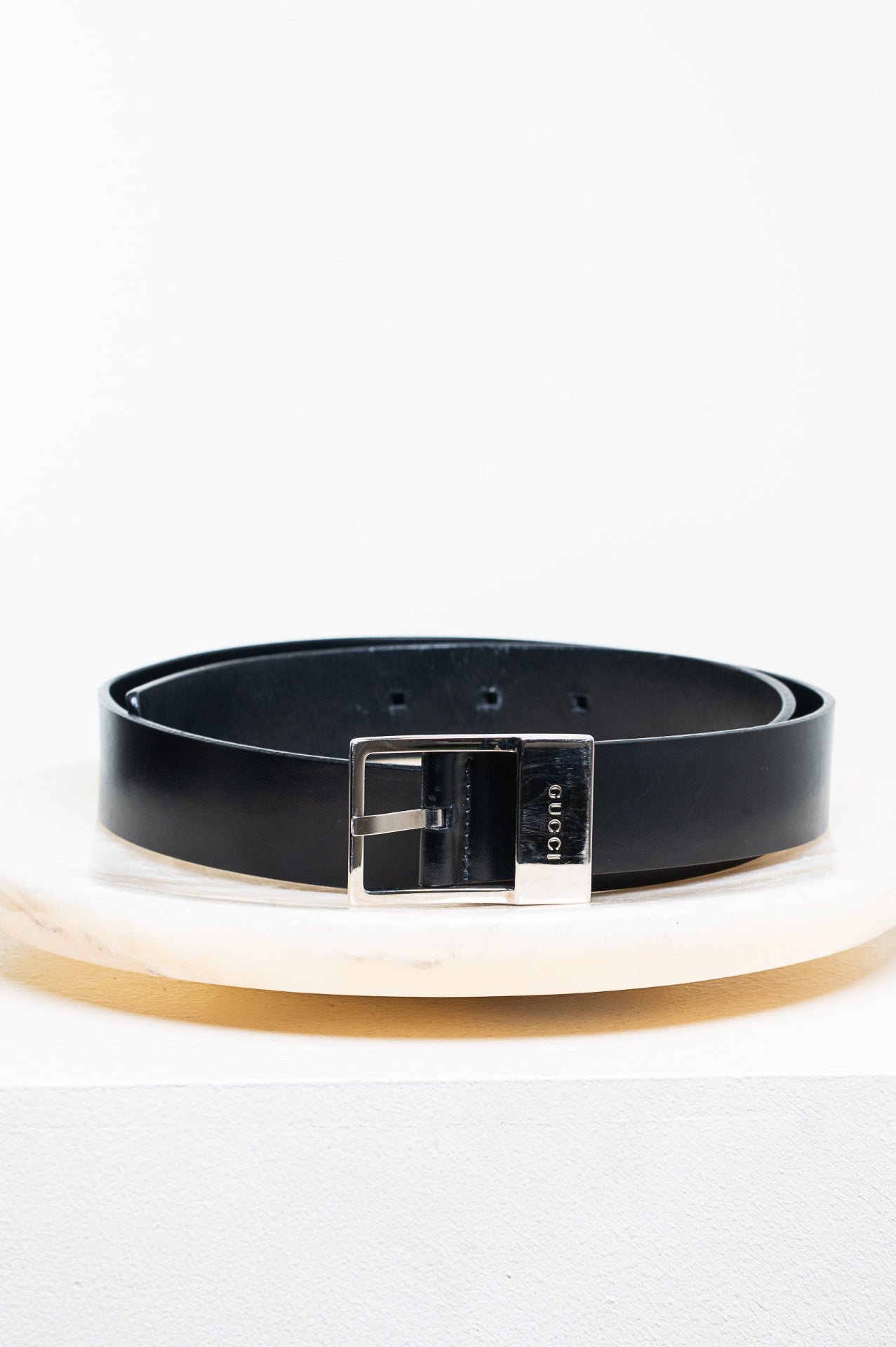 Black Vintage Leather Belt